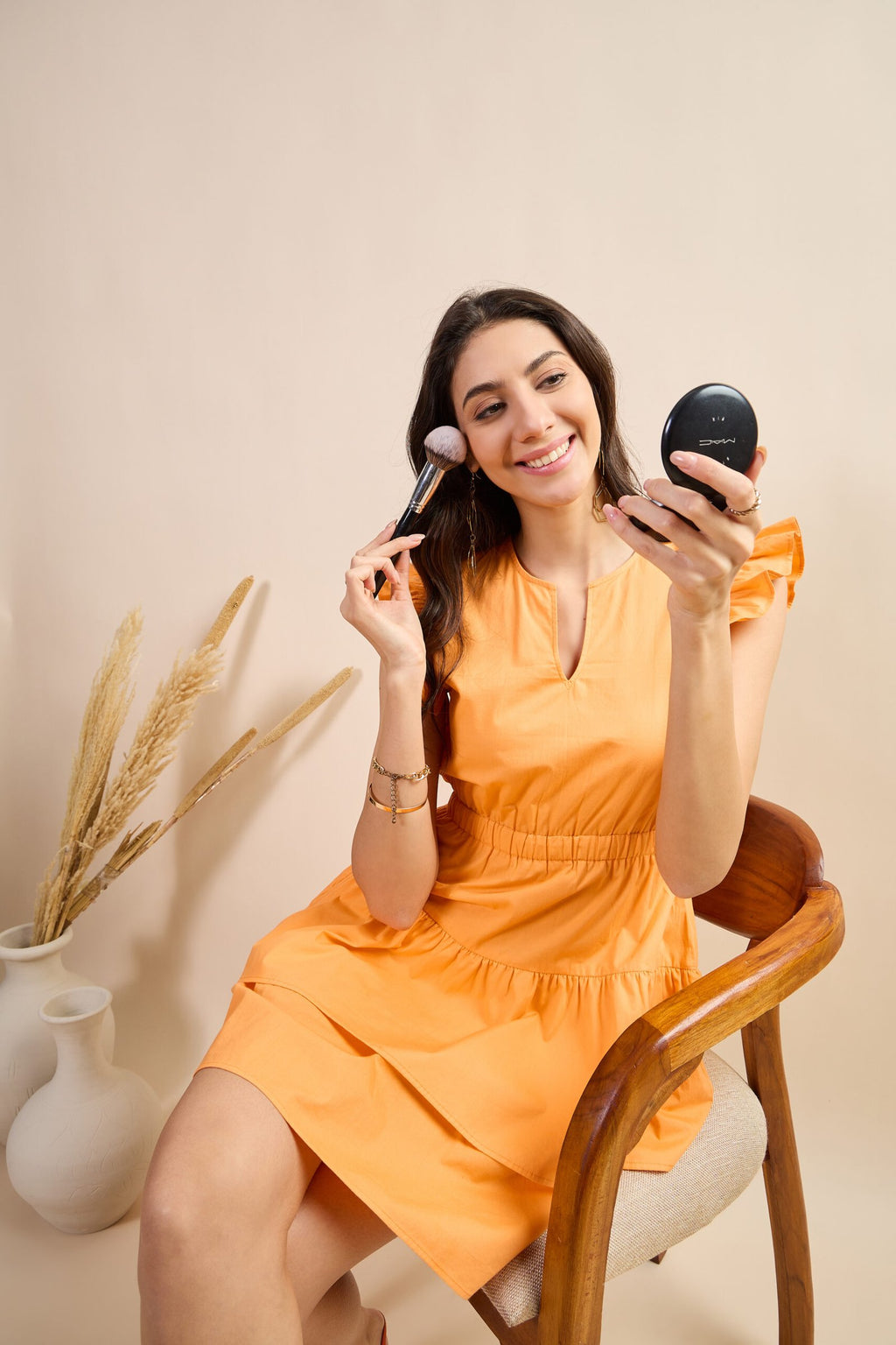 KIARABEL Women's Western Ruffle Breeze Styles One-Piece Dress image 5