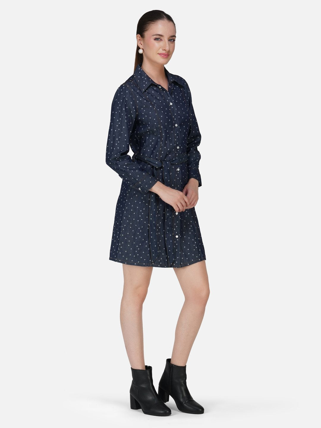 KIARABEL Blue Denim Dress image 4