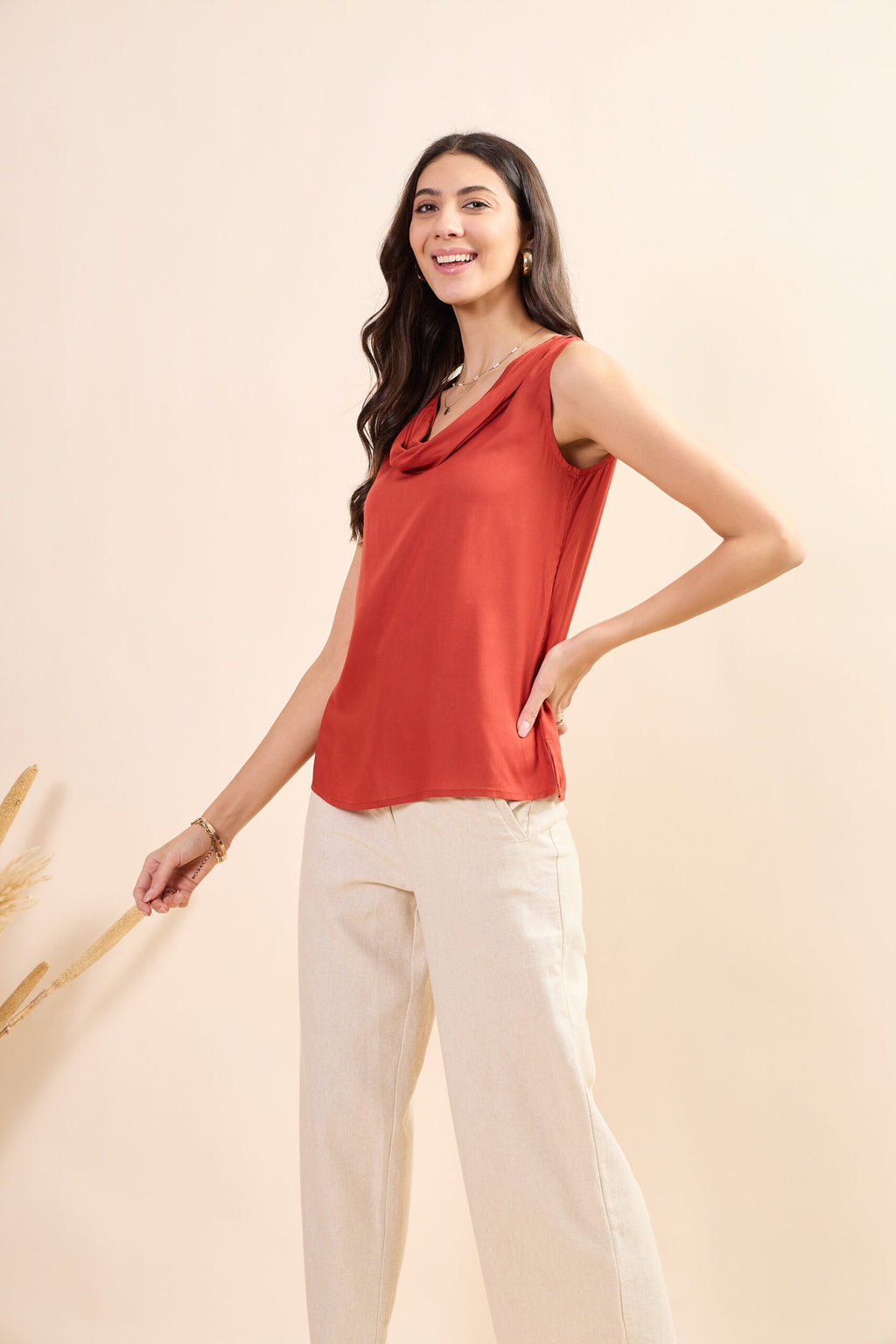 KIARABEL Western Rust Radiance Sleeveless Top image 3