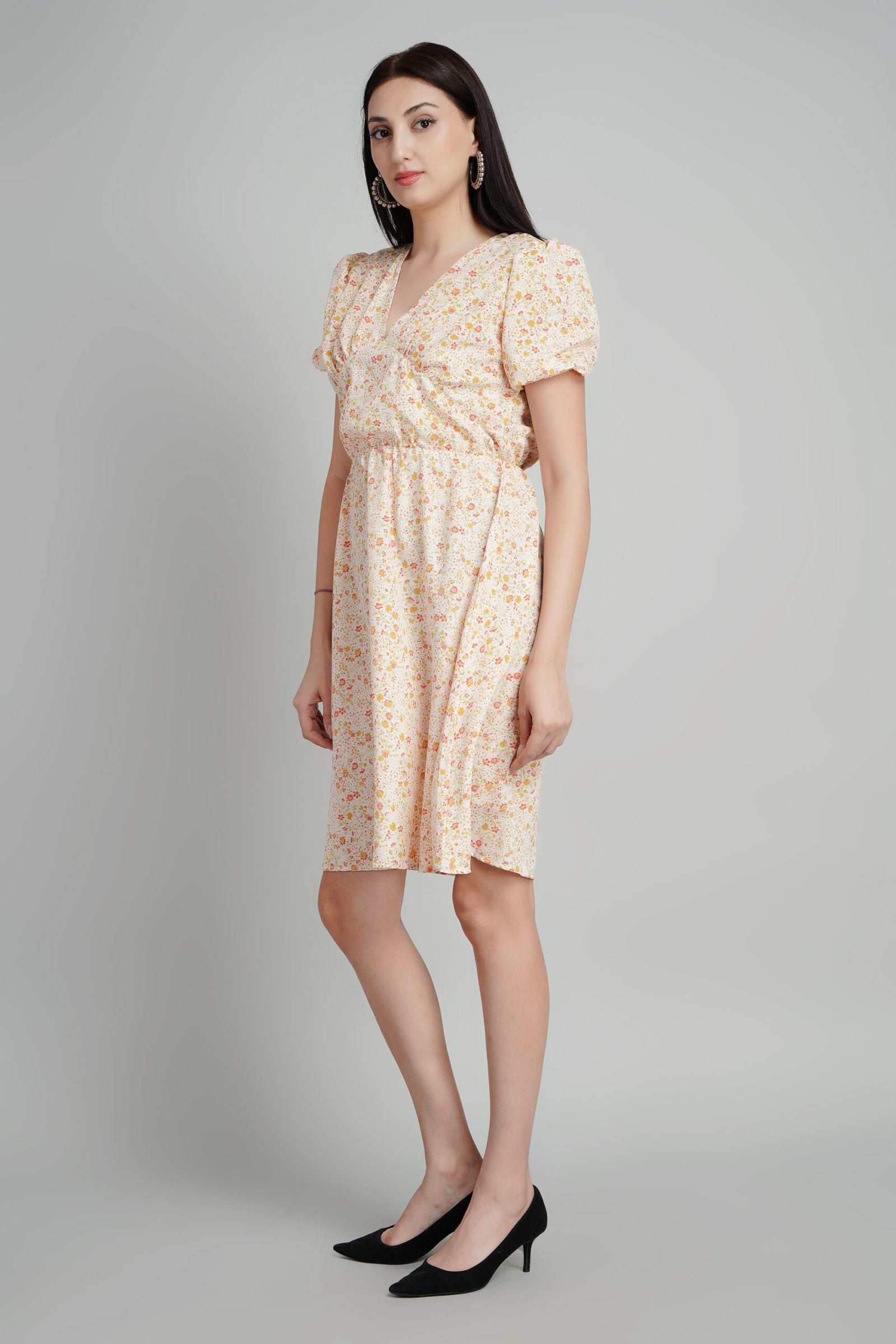 KIARABEL Floral Printed Crepe Dress image 1