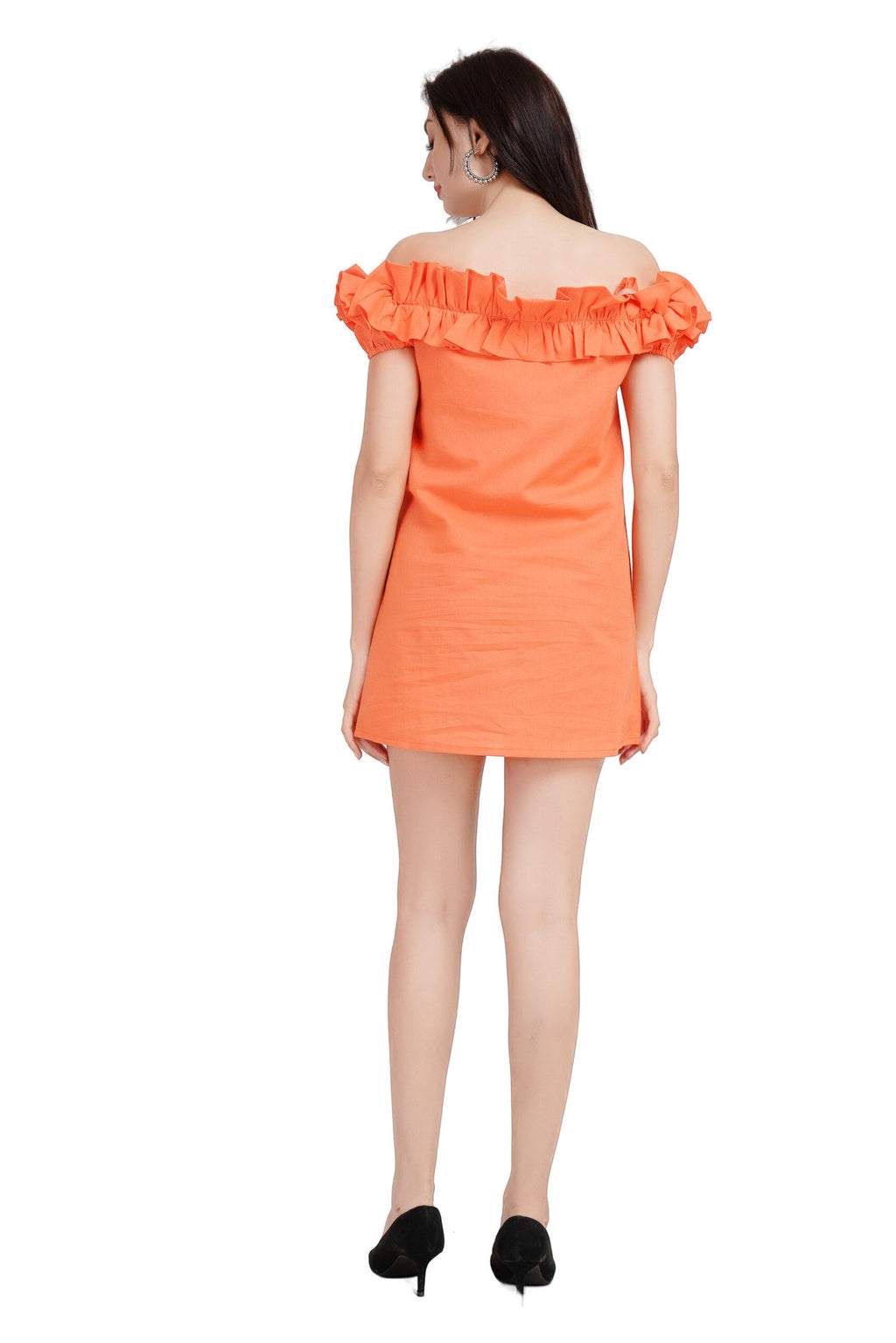 KIARABEL Orange Short Dress image 3