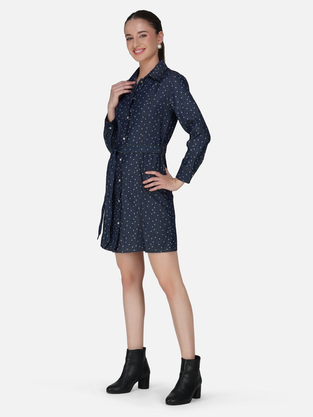 KIARABEL Blue Denim Dress image 3
