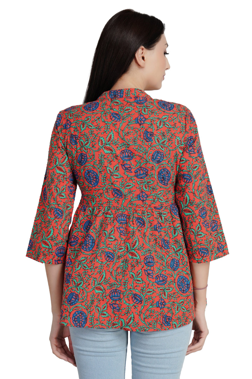 KIARABEL Red Printed CottonTop image 4