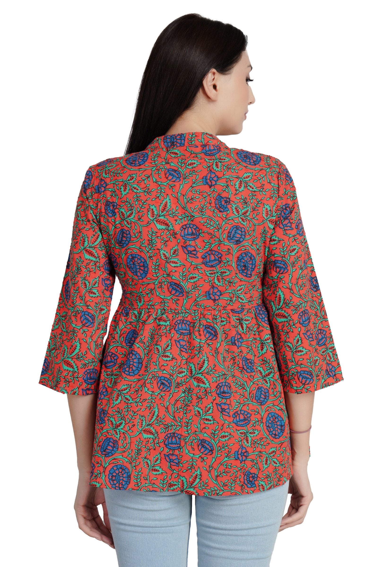 KIARABEL Red Printed CottonTop image 4