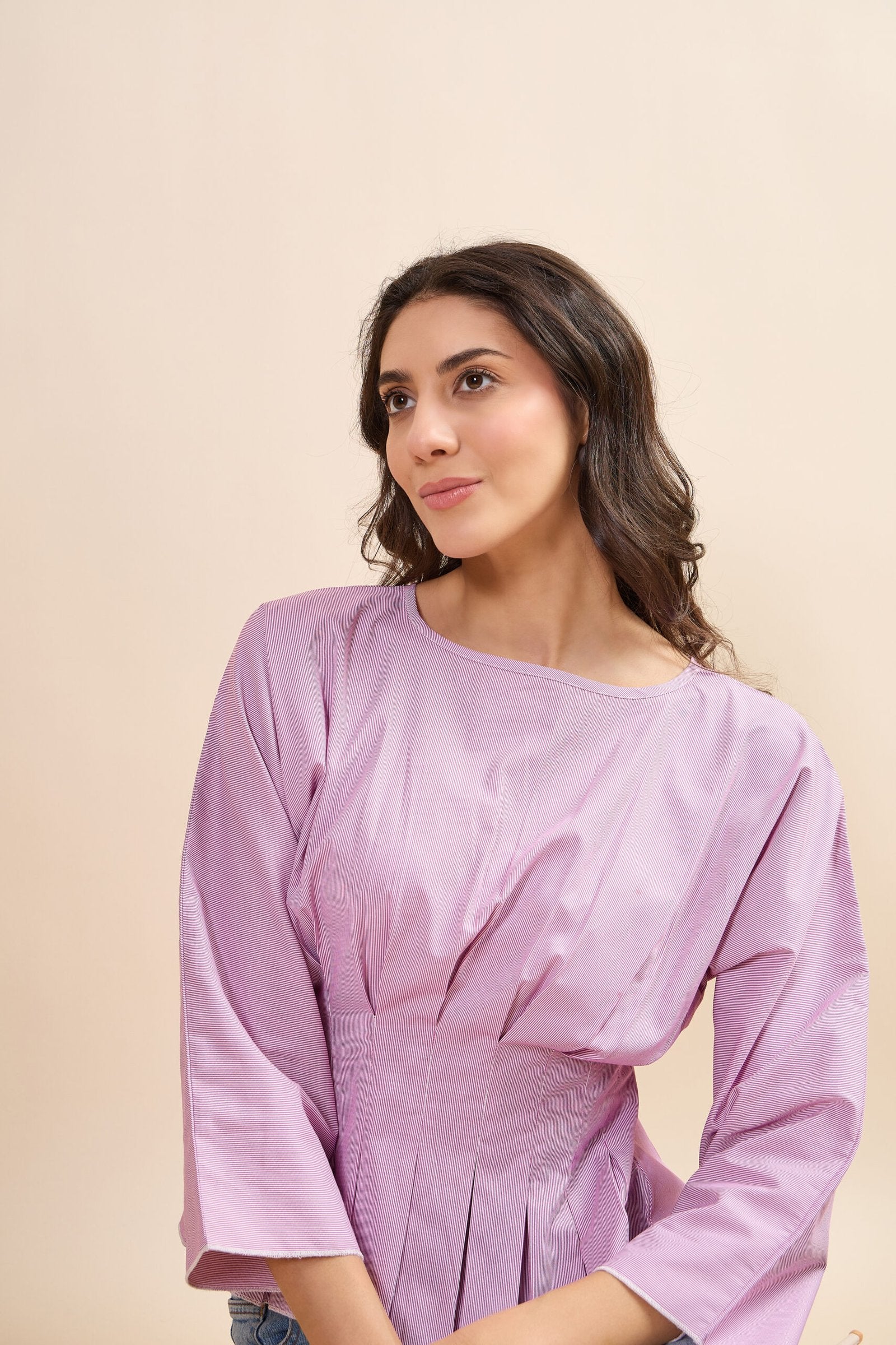 KIARABEL Western Blush Stripe Full Sleeve Top image 2