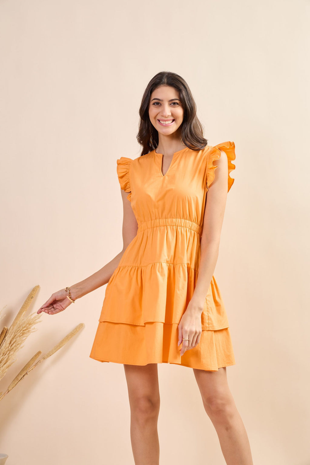 KIARABEL Women's Western Ruffle Breeze Styles One-Piece Dress - XL image