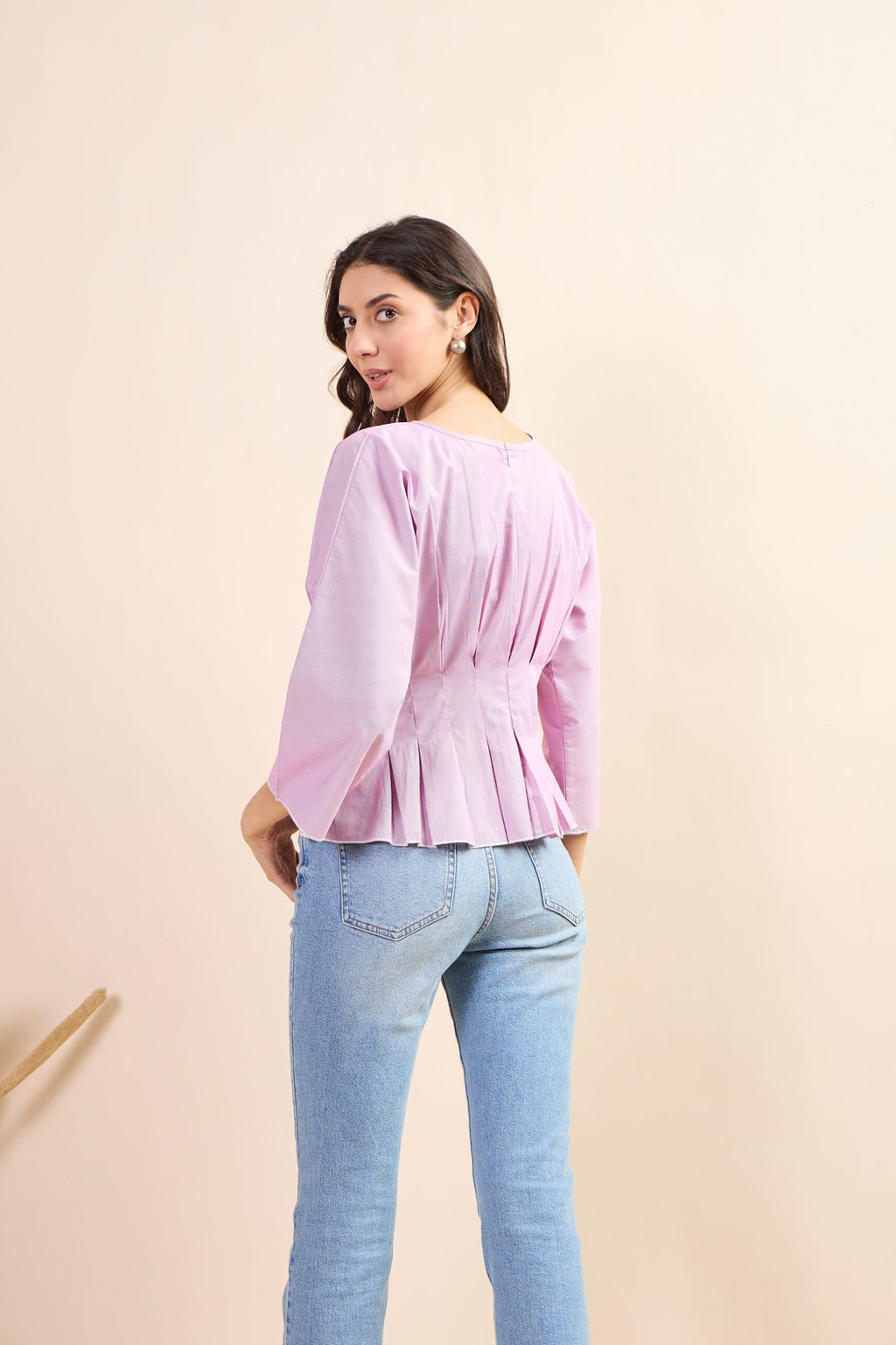 KIARABEL Western Blush Stripe Full Sleeve Top image 1