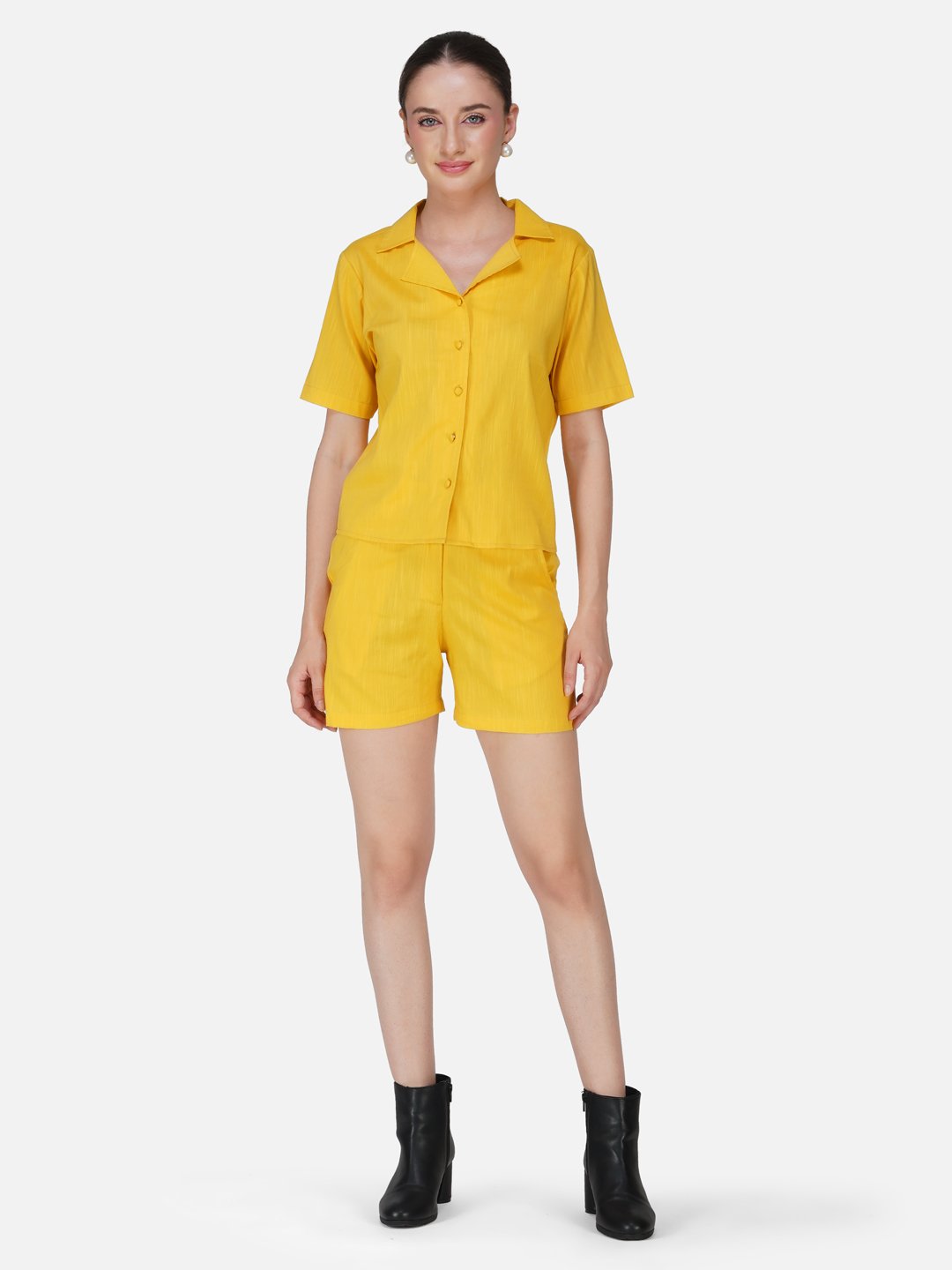 KIARABEL Yellow Cord Short Set image 0