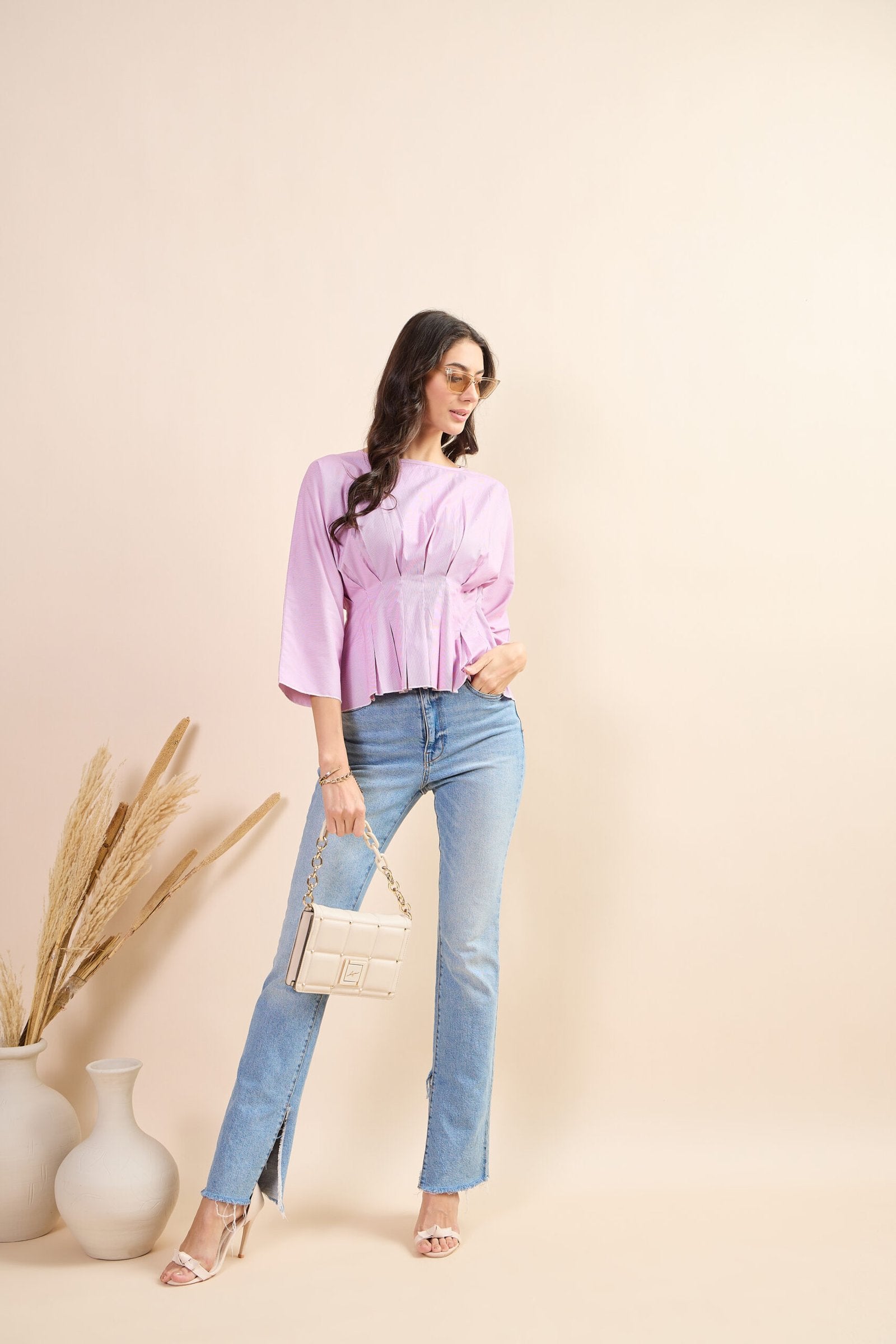 KIARABEL Western Blush Stripe Full Sleeve Top image 6