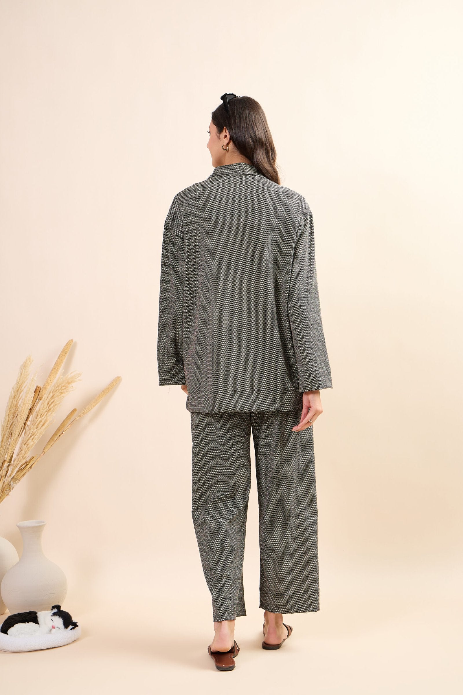 KIARABEL Women's Self Printed Styles Co-Ord Set image 1