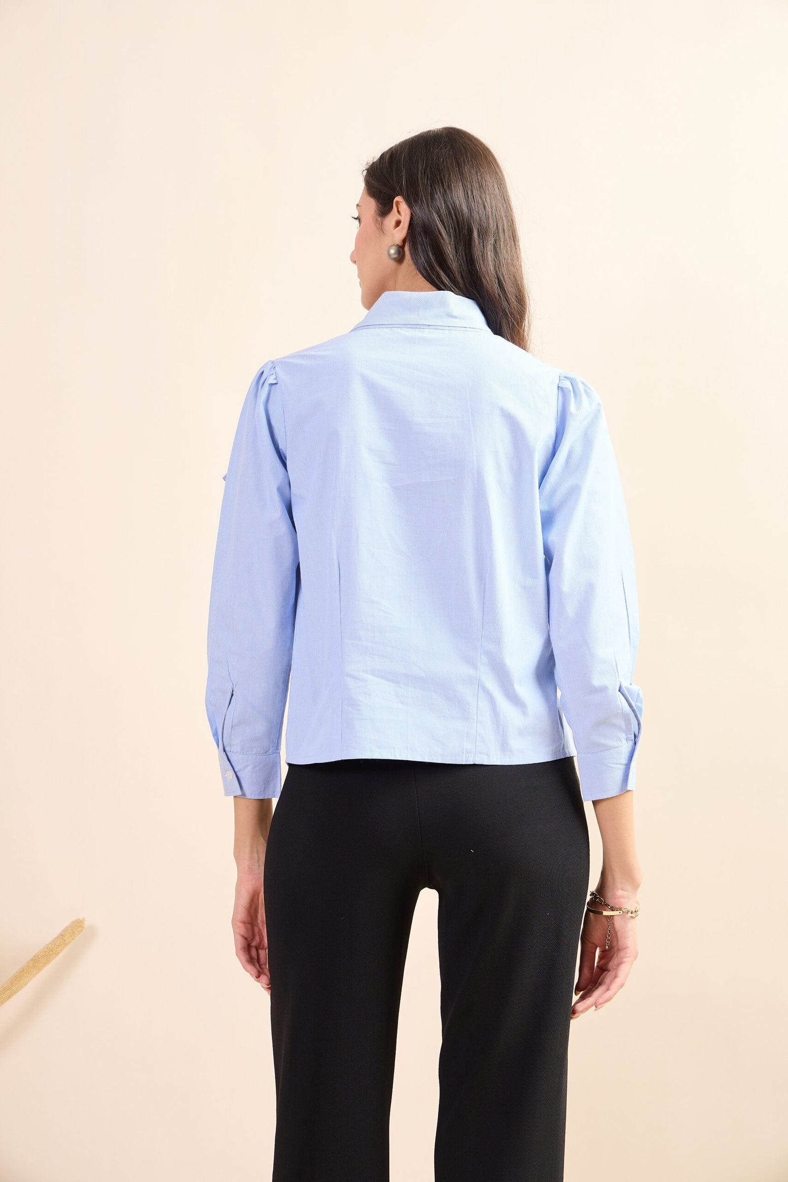 KIARABEL Western Candy Stripe Full Sleeve Top image 1