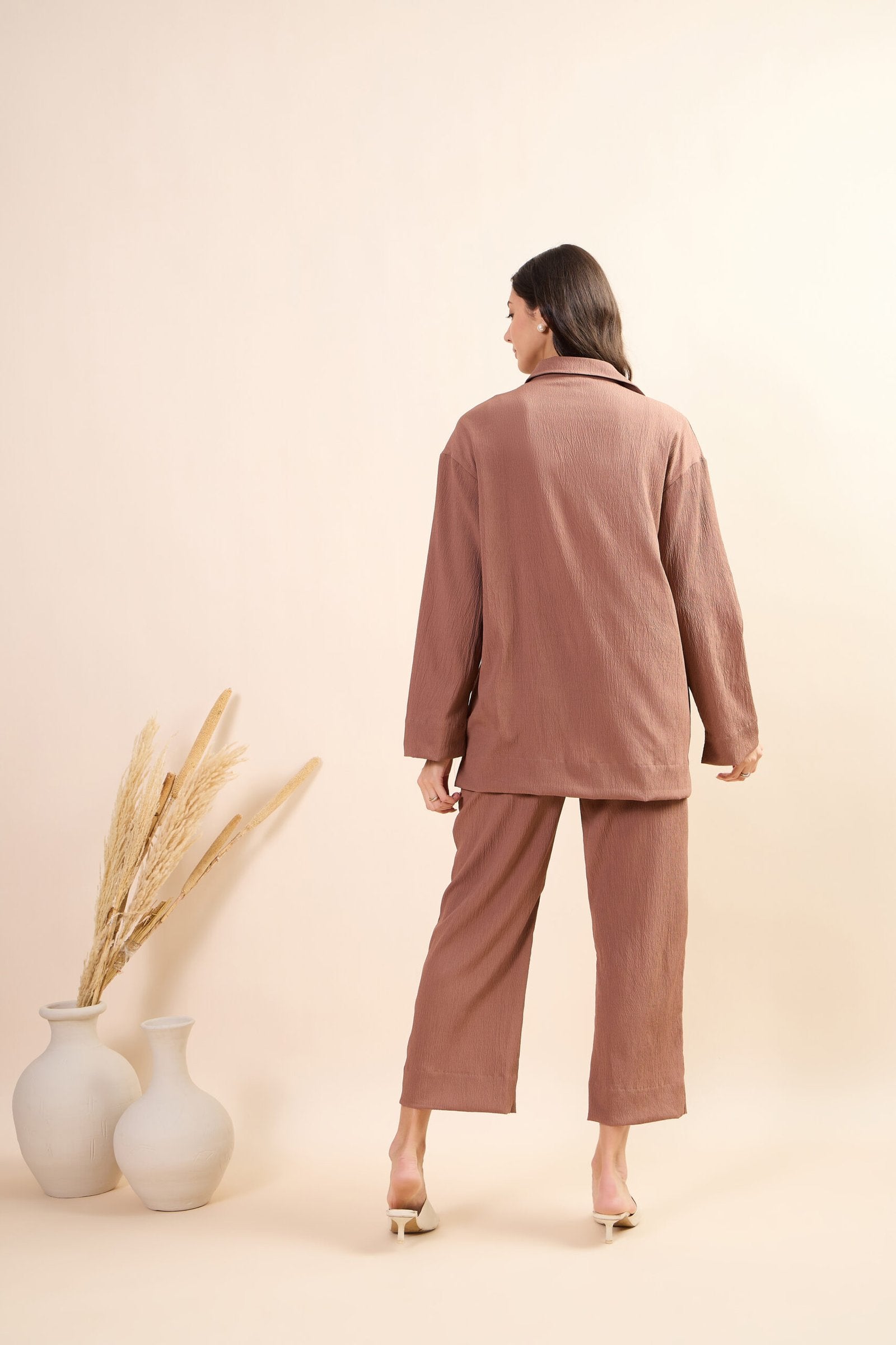 KIARABEL Women's Brown Styles Co-Ord Set image 1