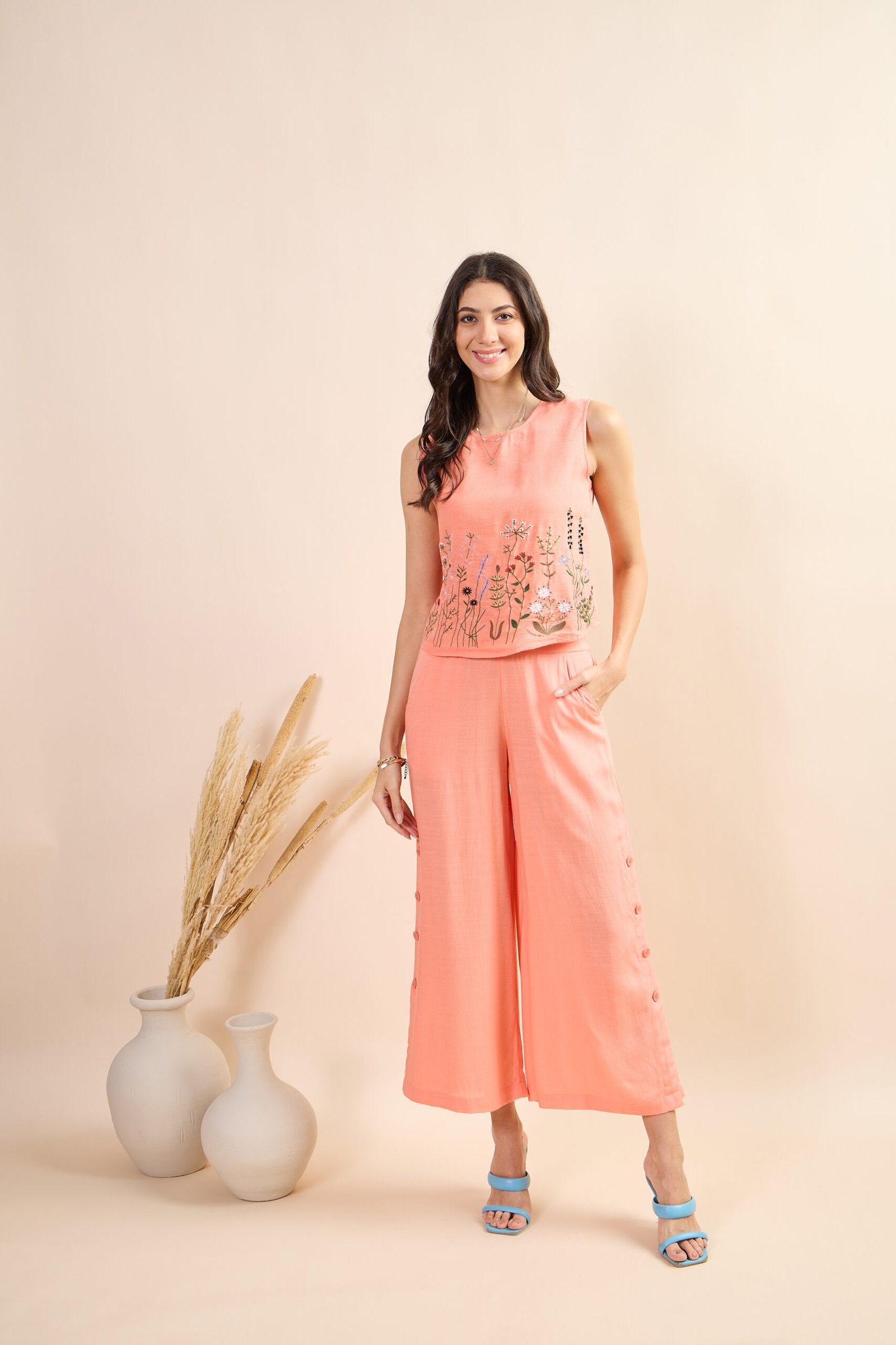 KIARABEL Women's Western Chic Embroidered Co-ord Set image 0