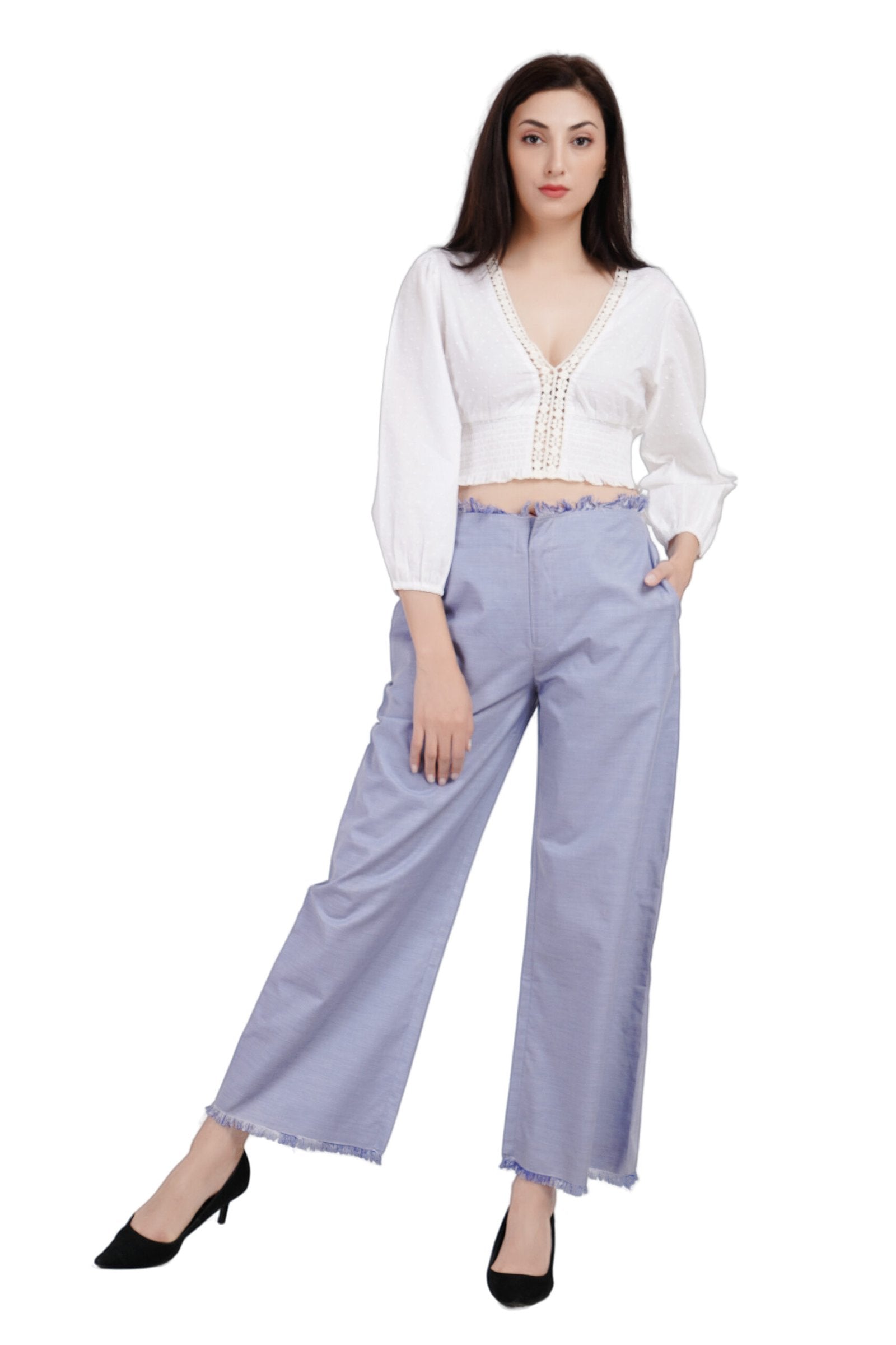 KIARABEL Ladies White Crop Top image 4