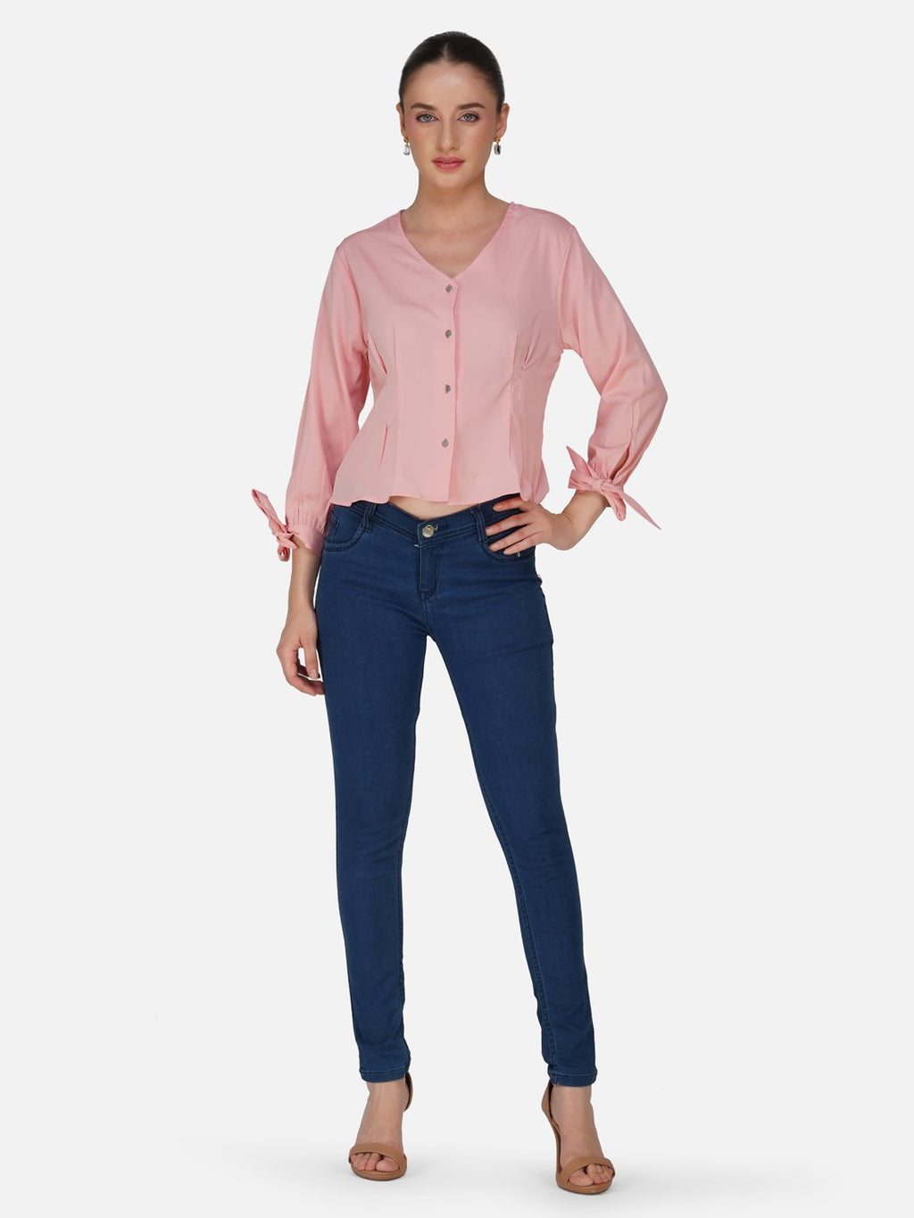 kiarabel retail Casual Solid Women Pink Top image 5