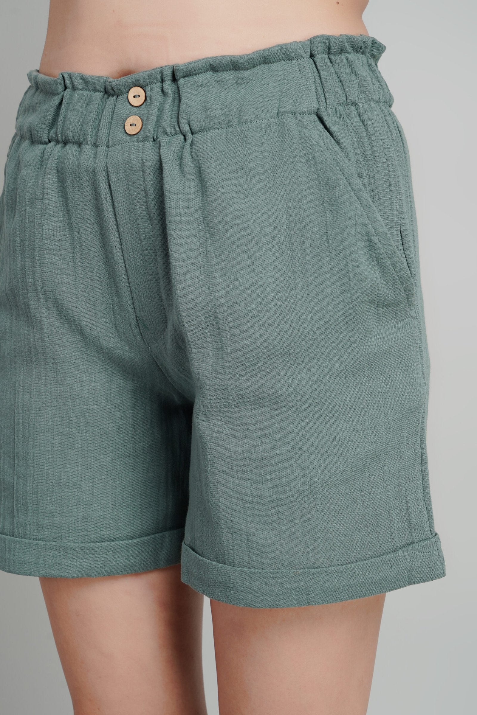 KIARABEL High Rise Straight Fit Shorts image 1