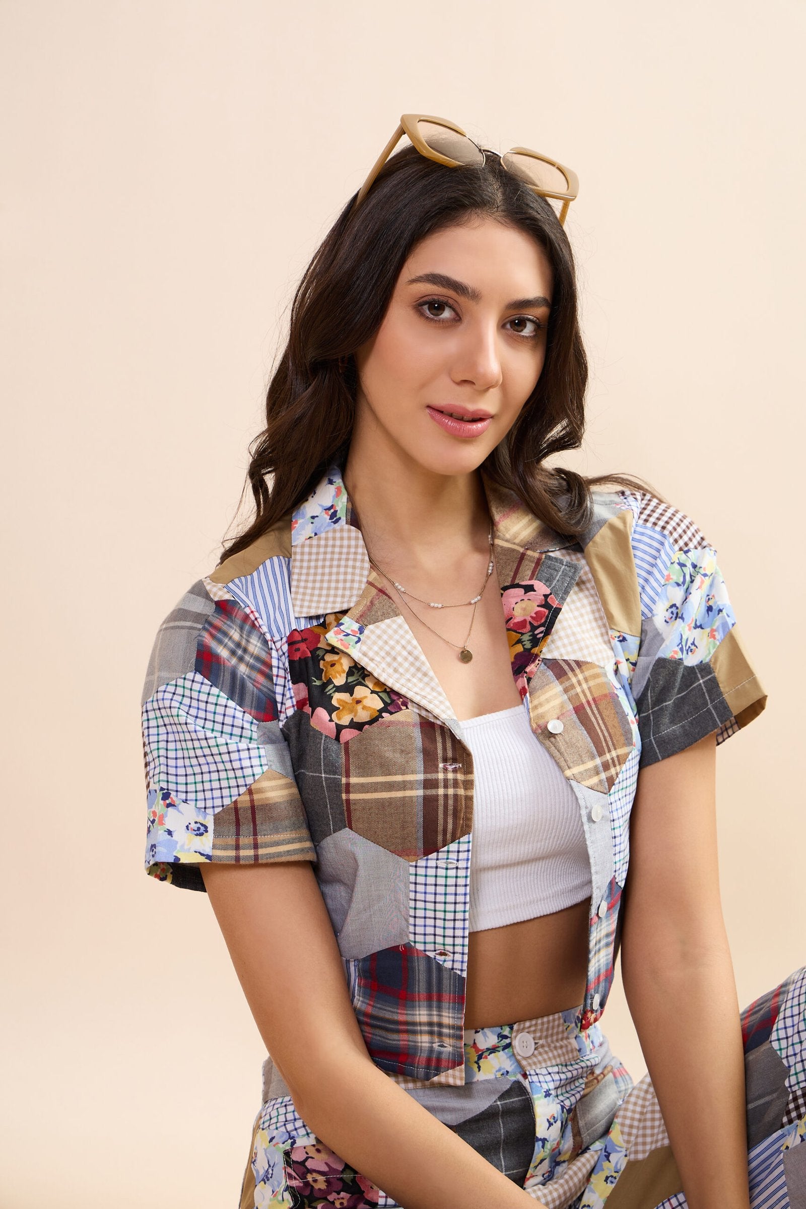 KIARABEL Women's Multipatch Cotton Fabric Styles Co-Ord Set image 2