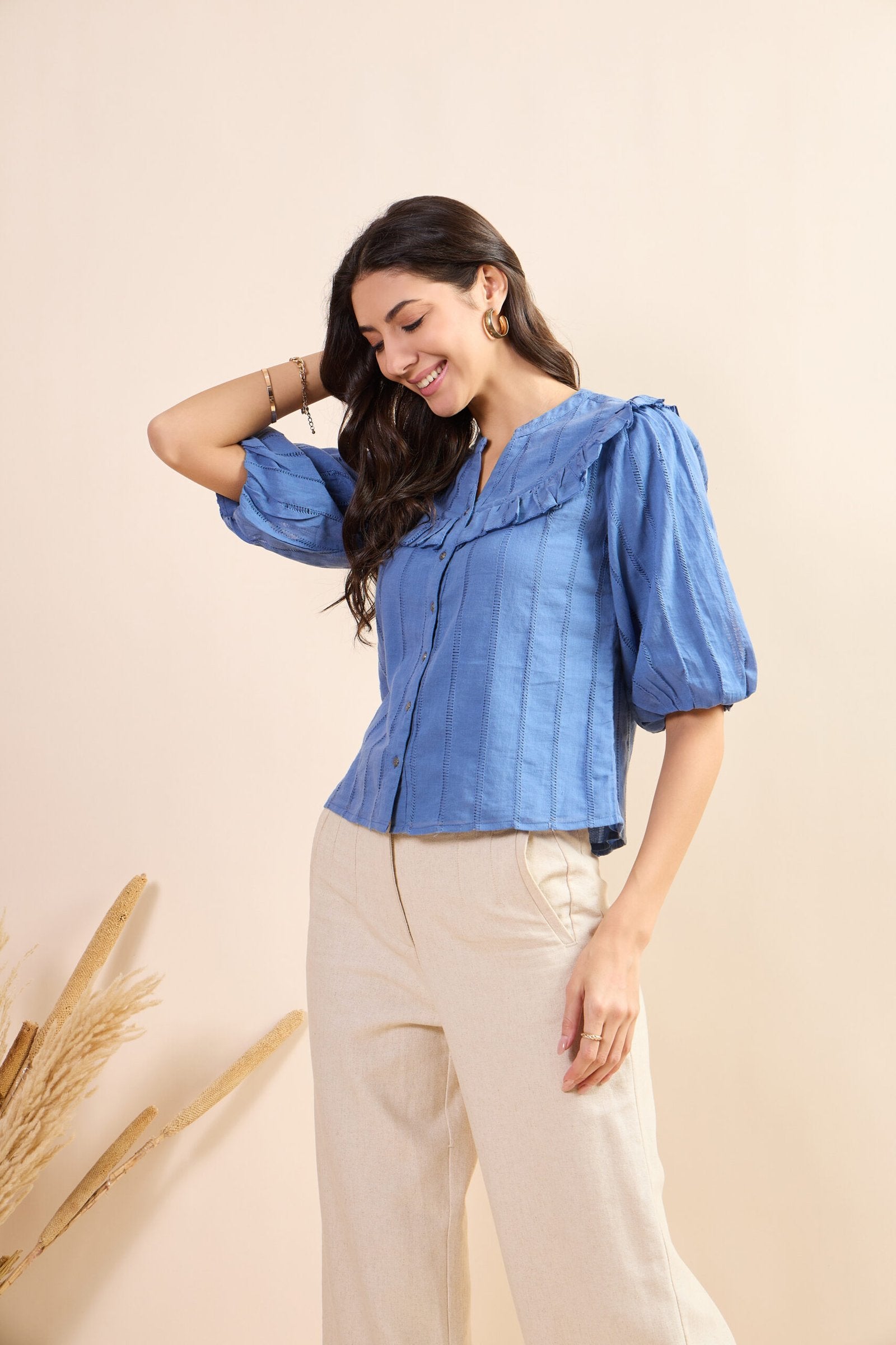 KIARABEL Western Skyline Short Sleeve Top image 3