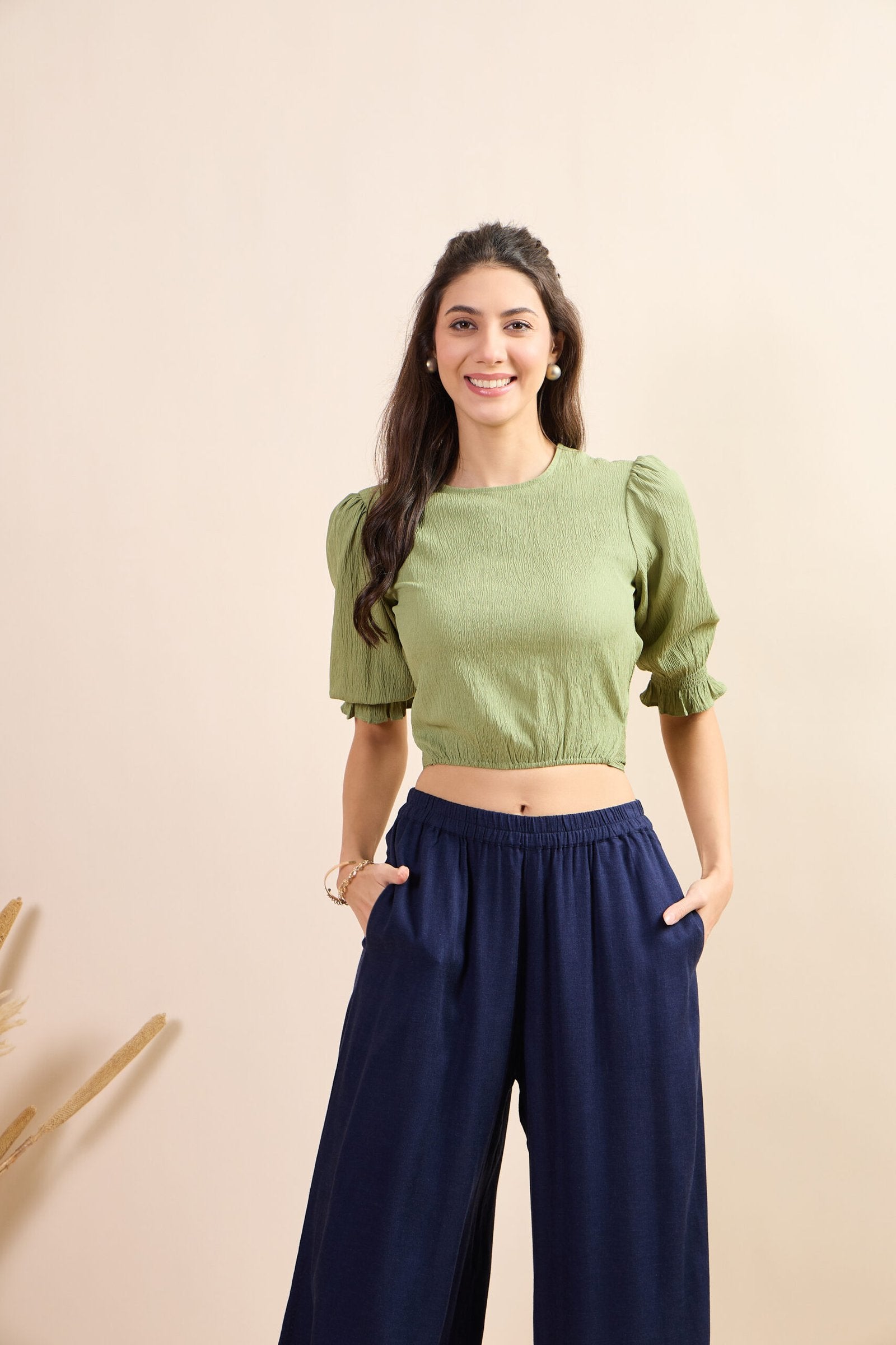 KIARABEL Western Mint Bliss Short Sleeve Top - S image