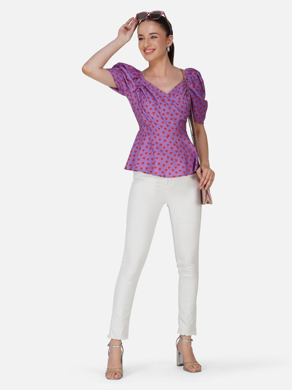 kiarabel retail Casual Printed Women Purple Top image 5