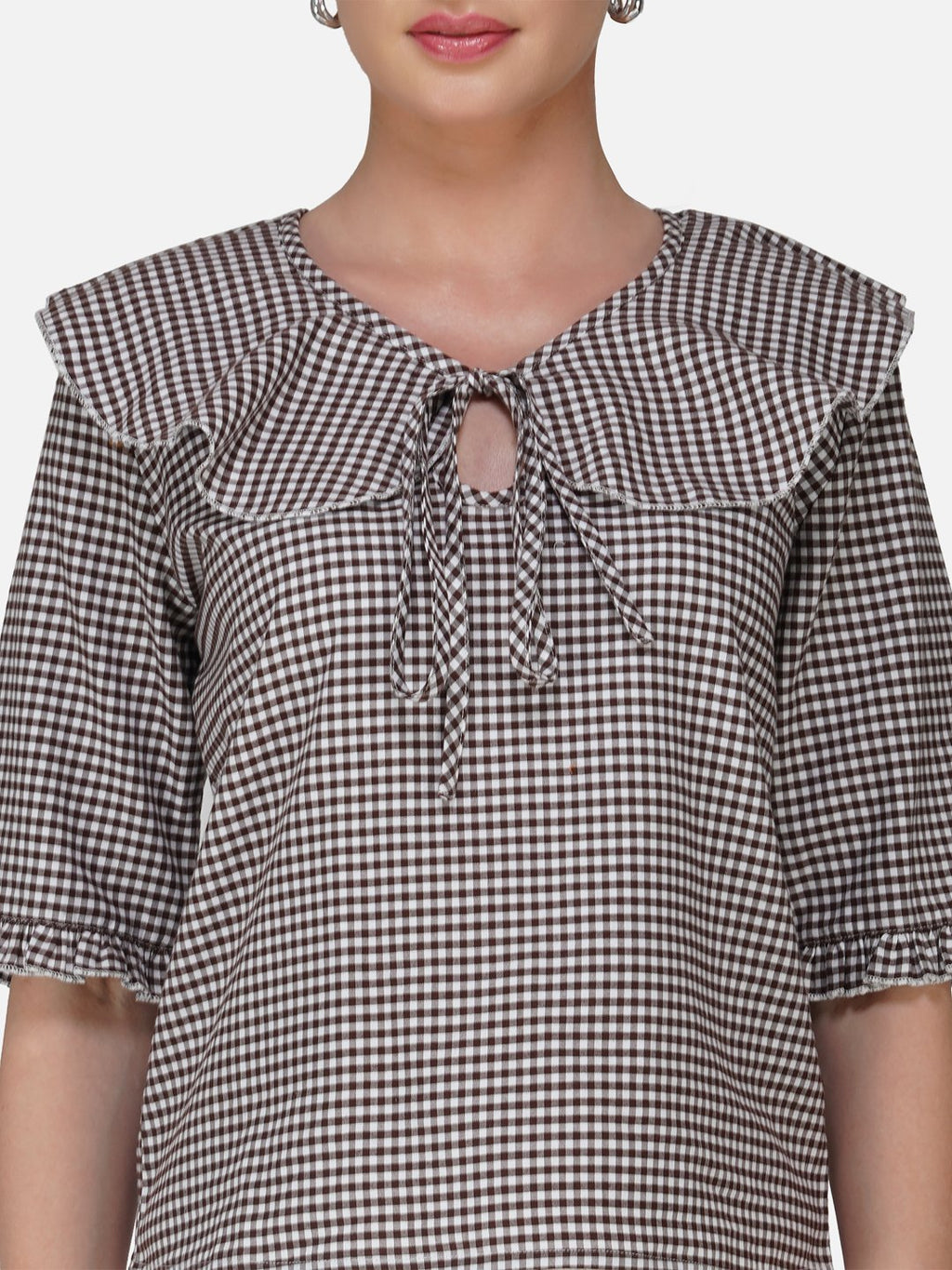 kiarabel retail Casual Printed Women Brown Top image 3