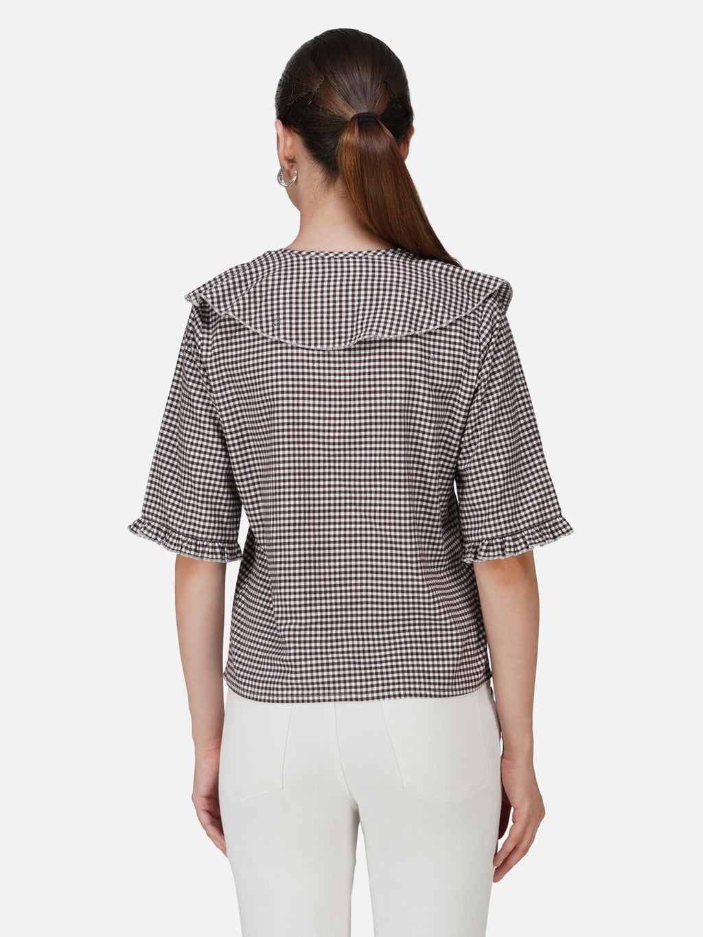 kiarabel retail Casual Printed Women Brown Top image 1