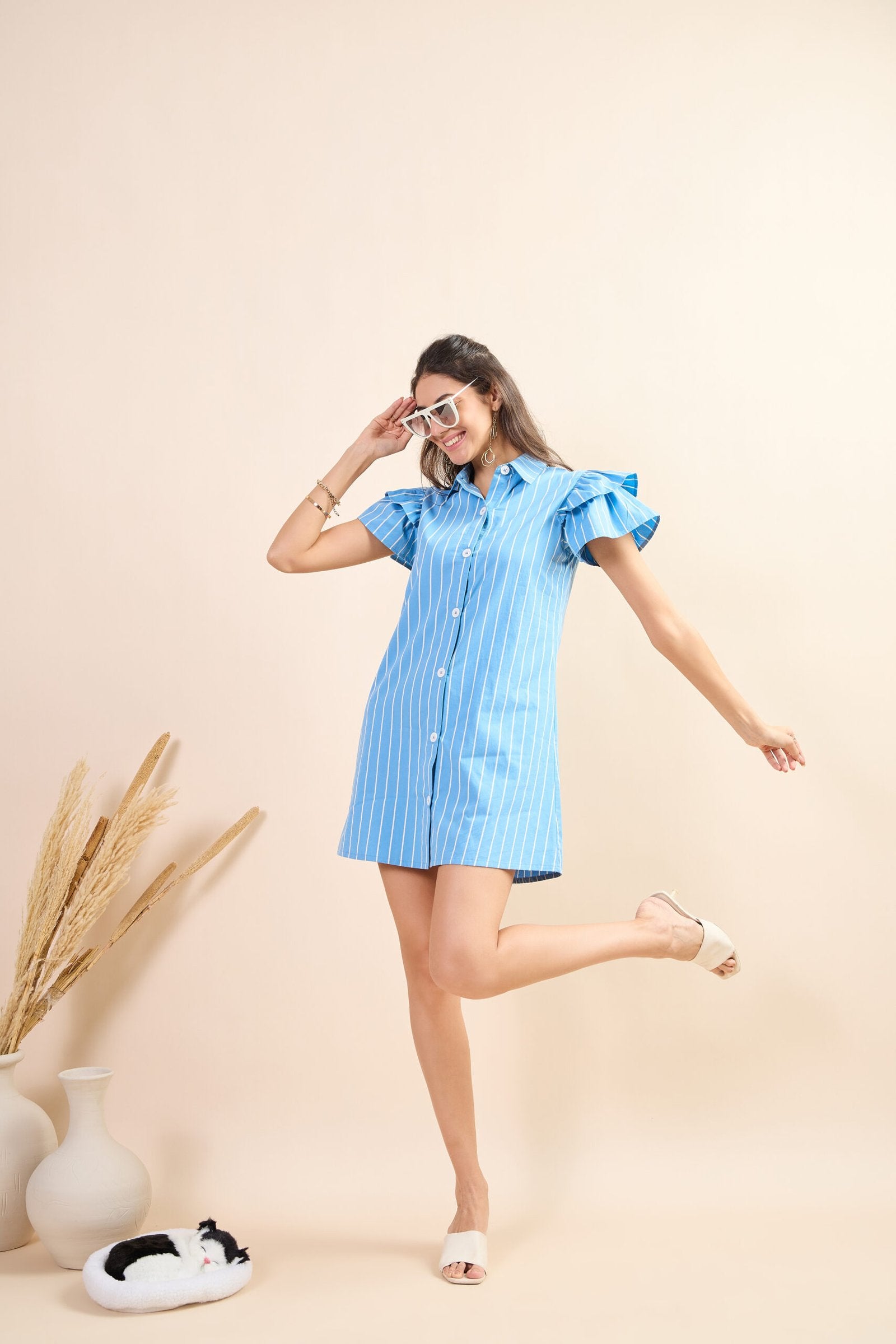 KIARABEL Women's Western Ruffle Breeze Styles One-Piece Dress image 5