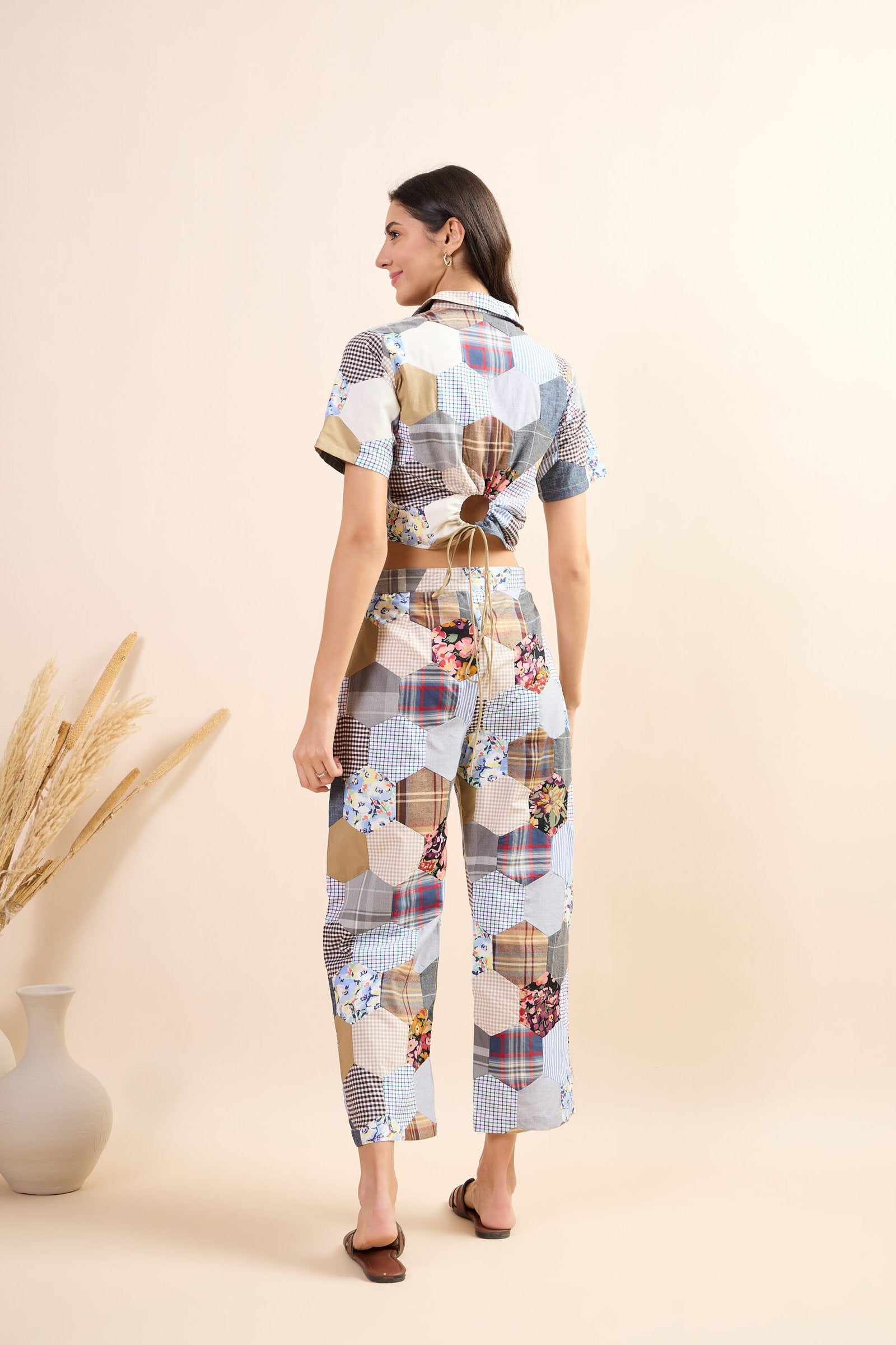 KIARABEL Women's Multipatch Cotton Fabric Styles Co-Ord Set image 1