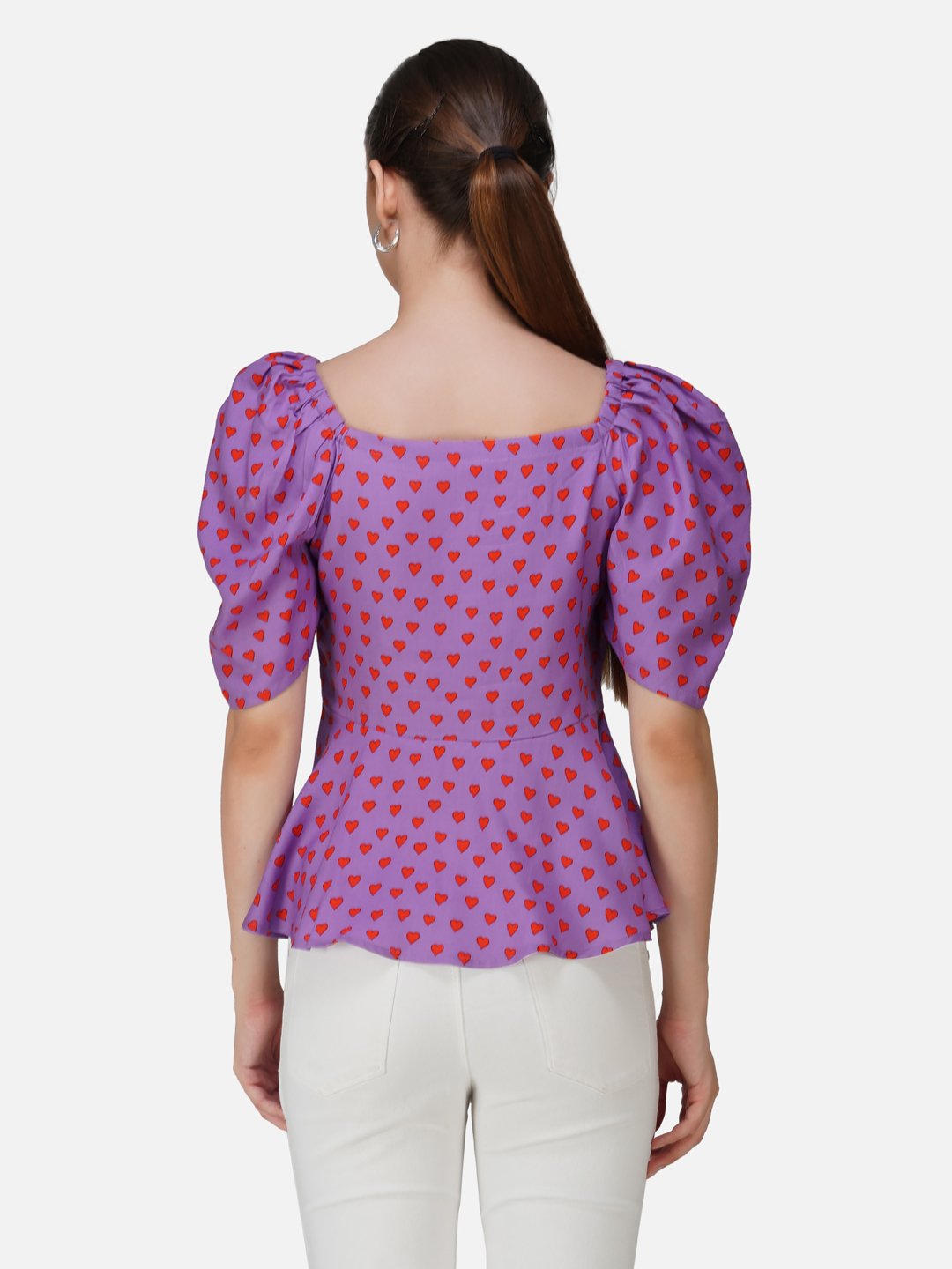 kiarabel retail Casual Printed Women Purple Top image 1