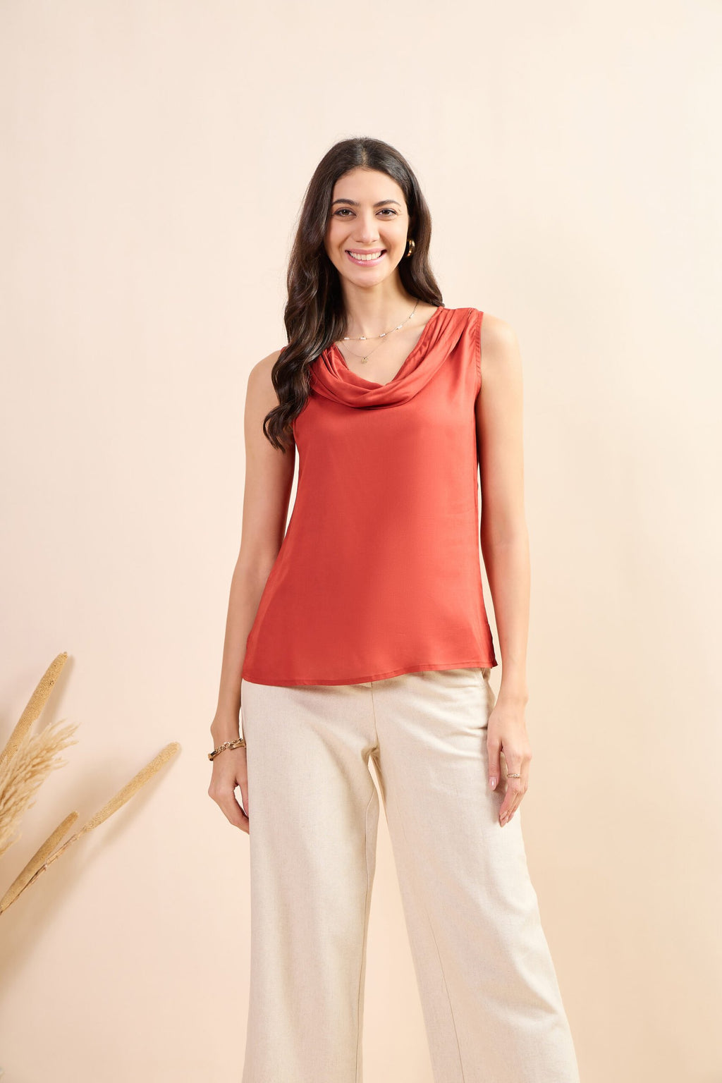 KIARABEL Western Rust Radiance Sleeveless Top - 3XL image