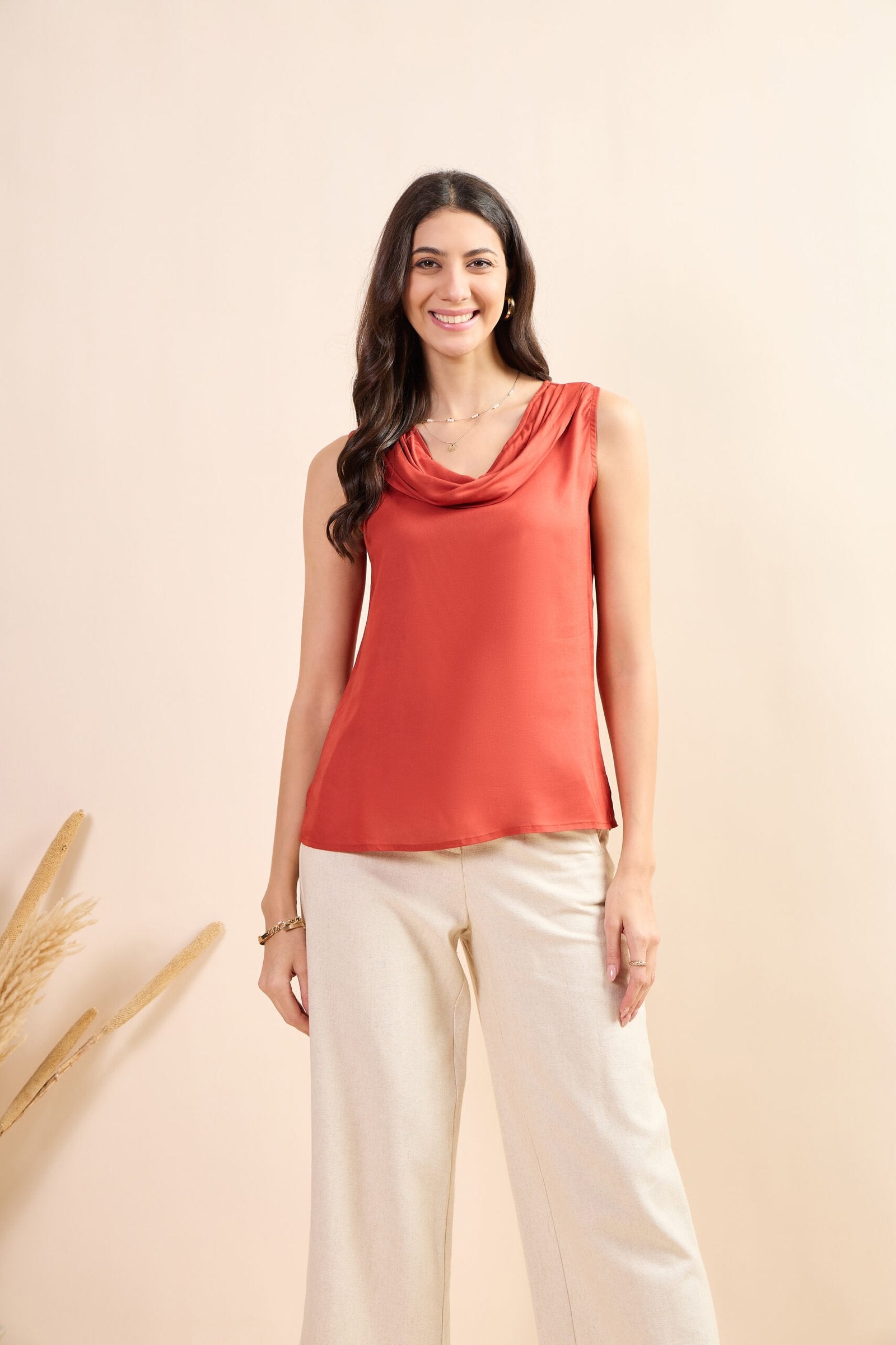 KIARABEL Western Rust Radiance Sleeveless Top - 3XL image
