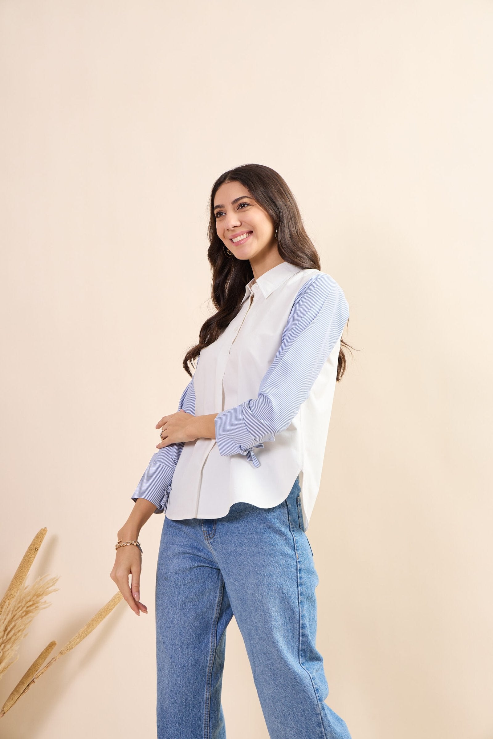 KIARABEL Western Ocean Stripe Full Sleeve Top image 3