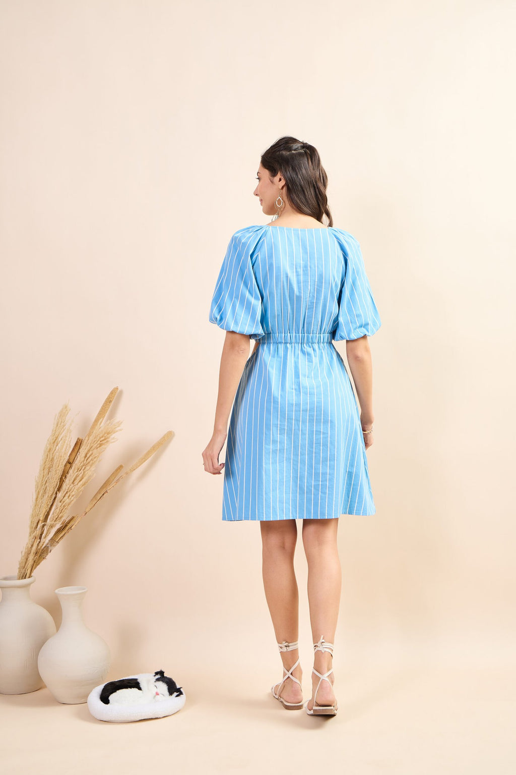 KIARABEL Women's Western Curve Stripe Cinch Styles One-Piece Dress image 1