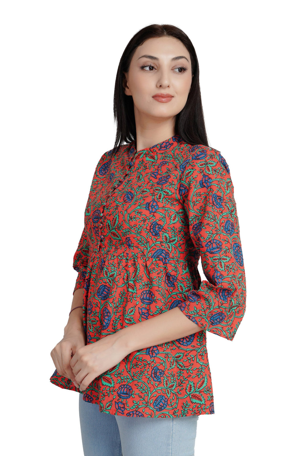 KIARABEL Red Printed CottonTop image 2