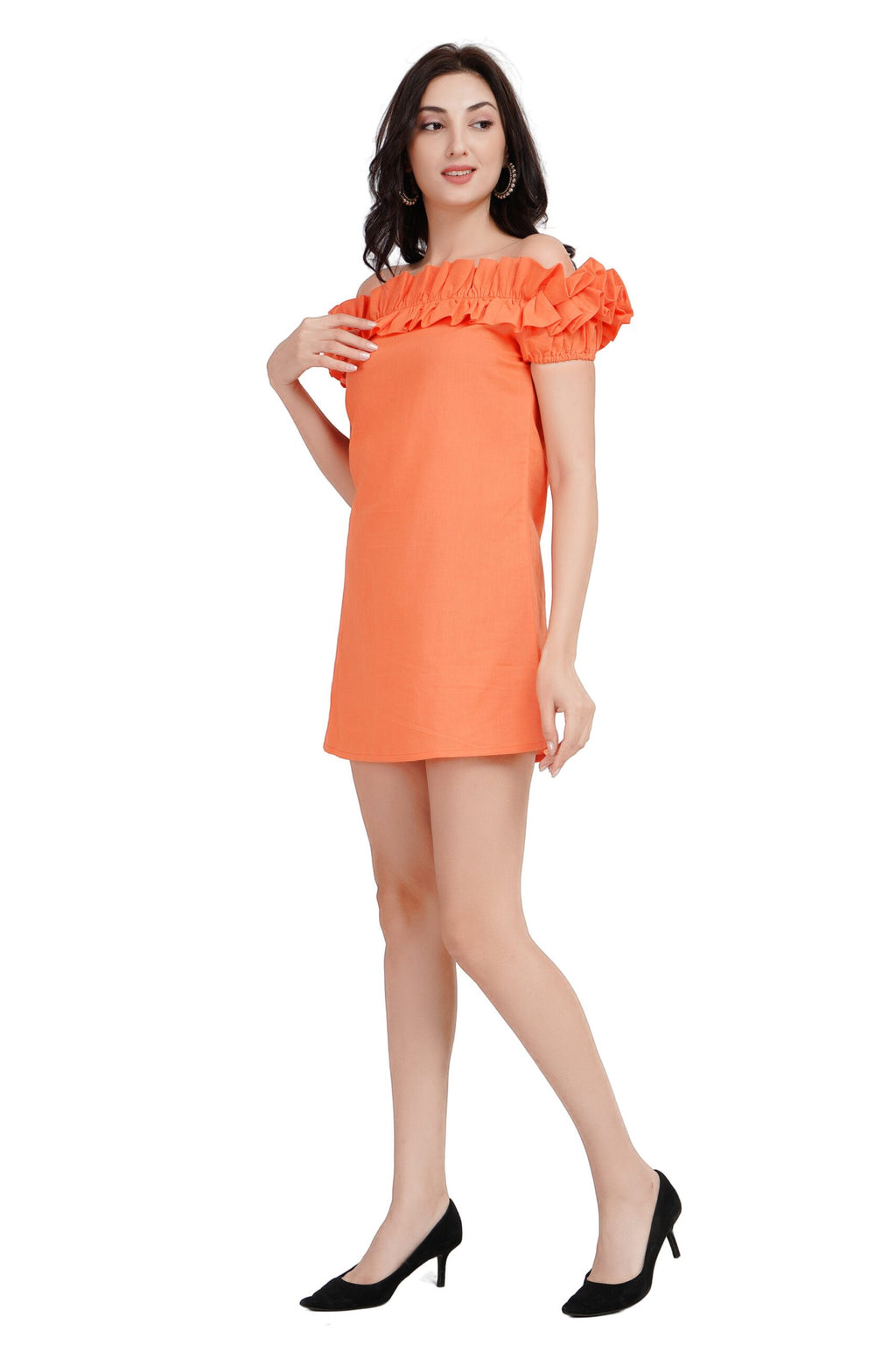 KIARABEL Orange Short Dress image 1