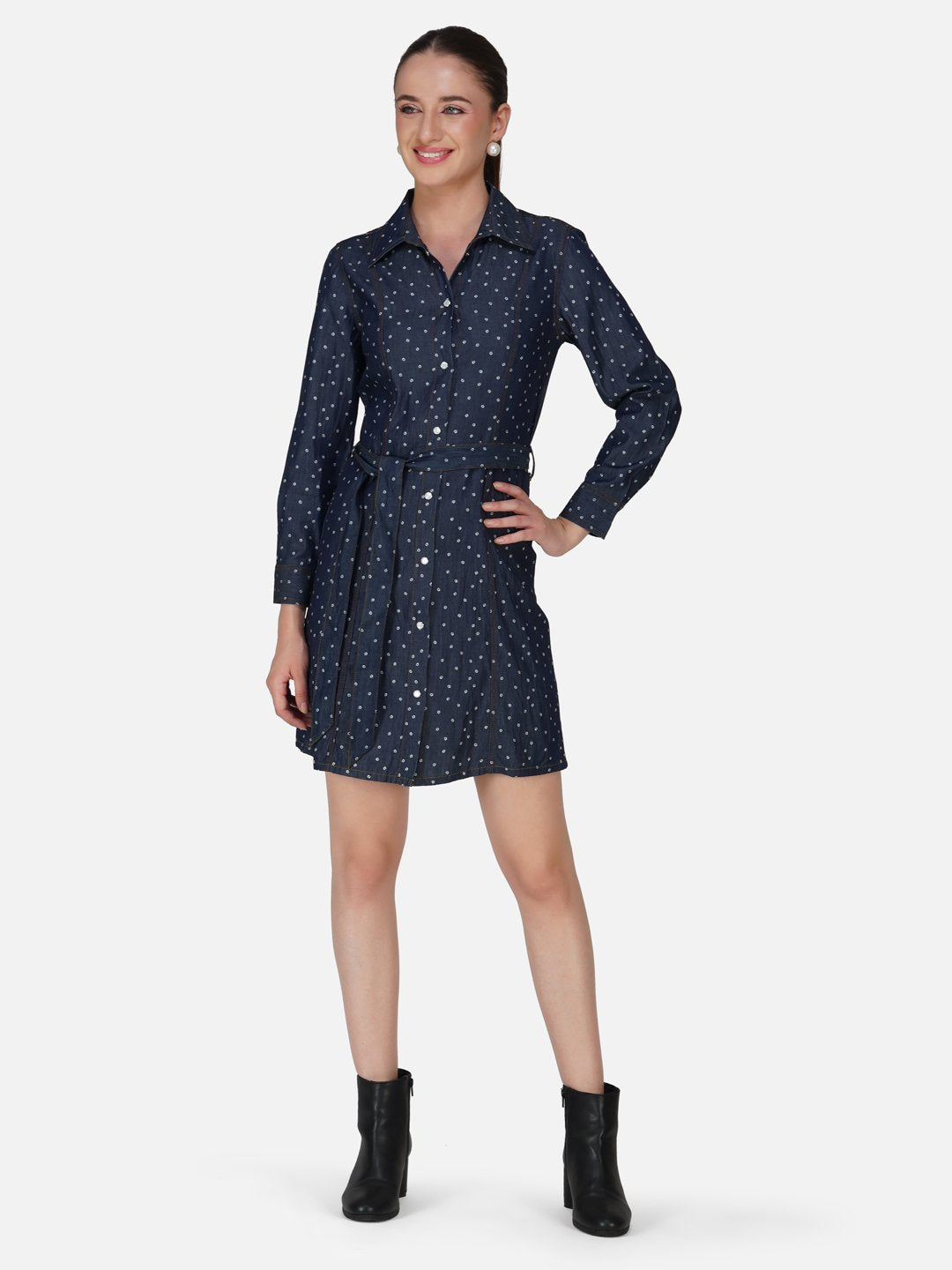 KIARABEL Blue Denim Dress image 0