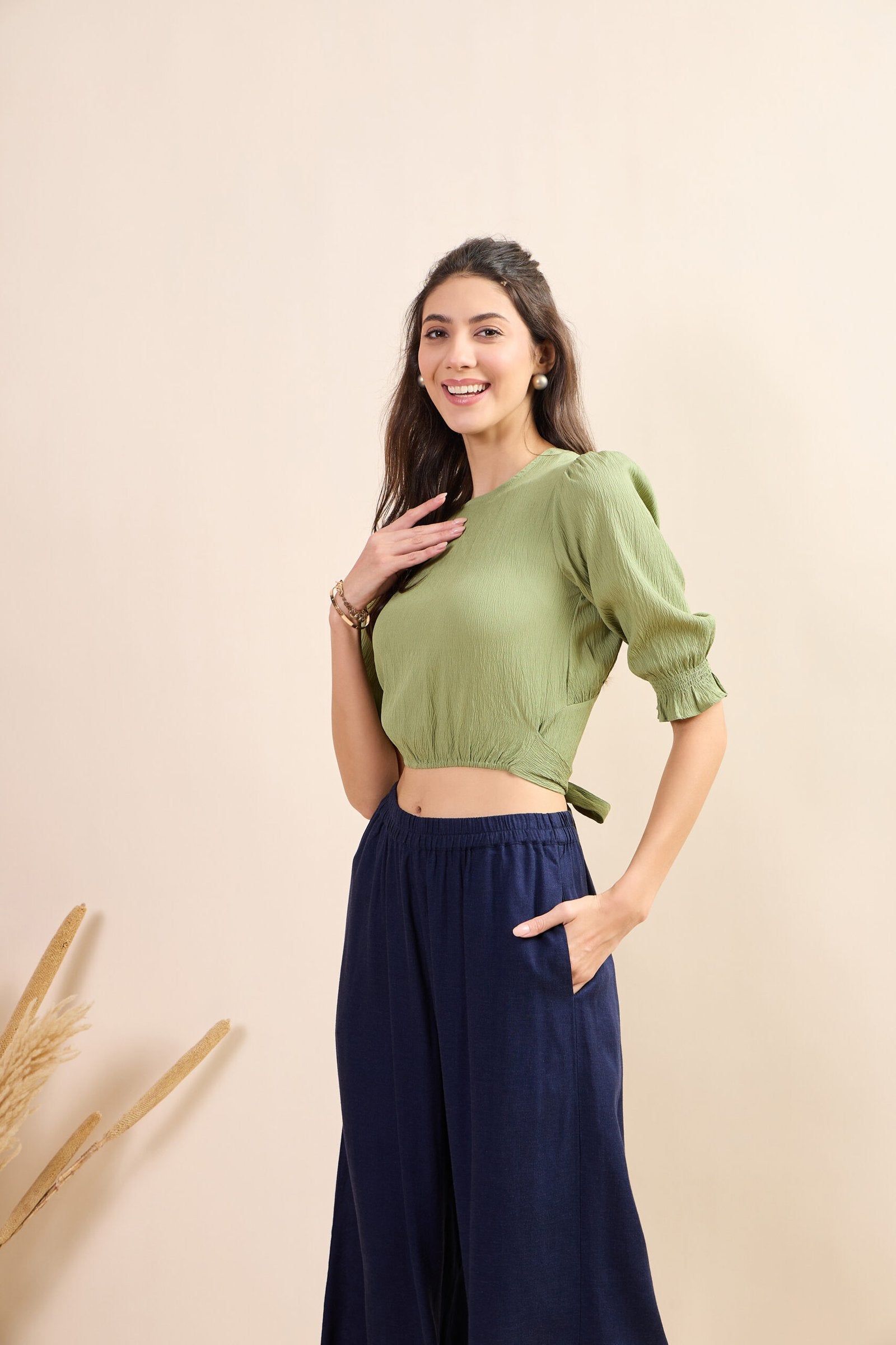 KIARABEL Western Mint Bliss Short Sleeve Top image 3