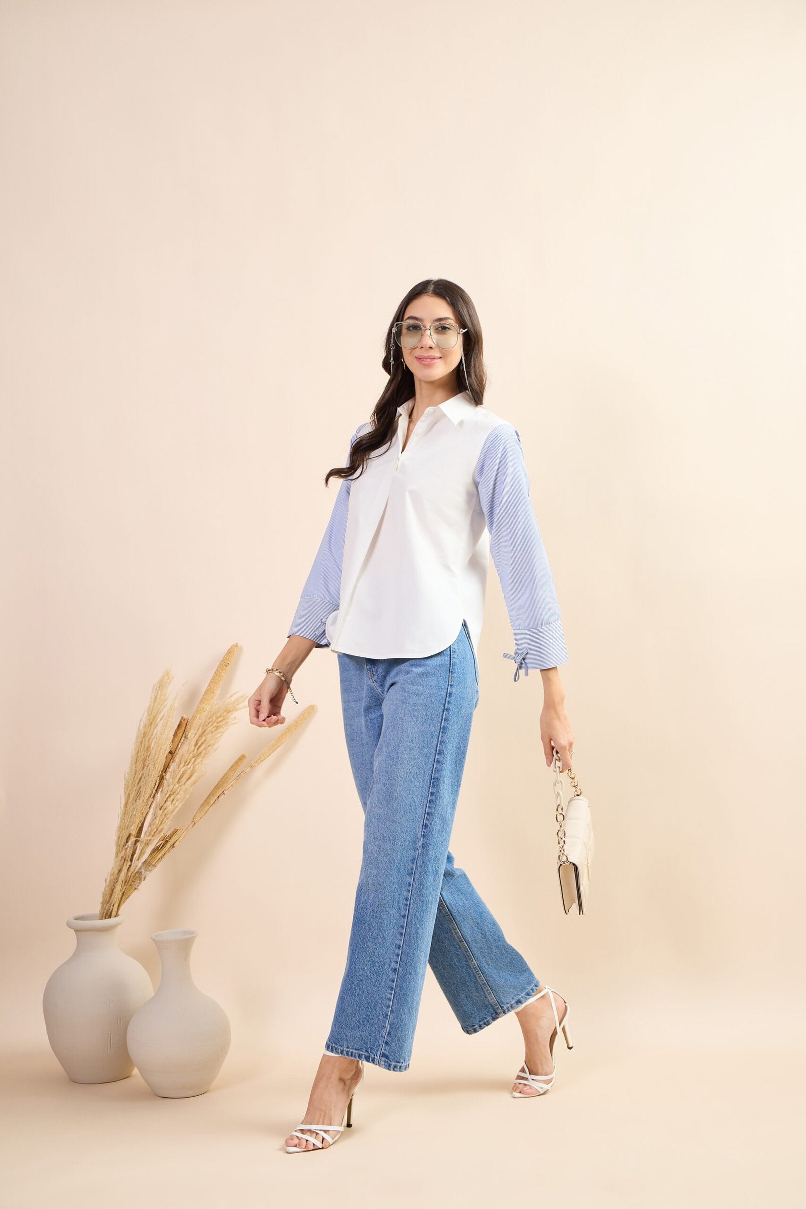 KIARABEL Western Ocean Stripe Full Sleeve Top image 4