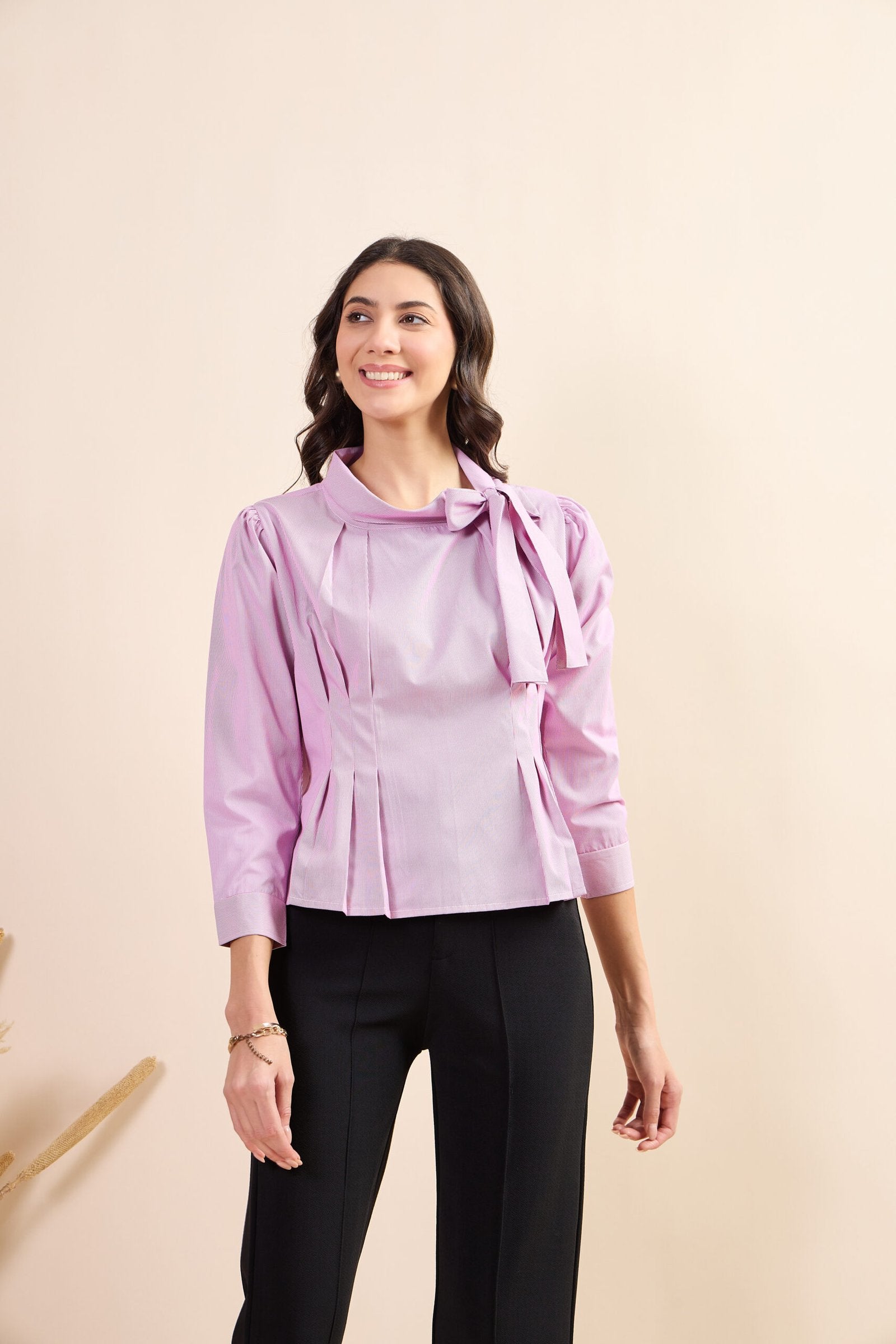 KIARABEL Western Candy Stripe Full Sleeve Top - XL image