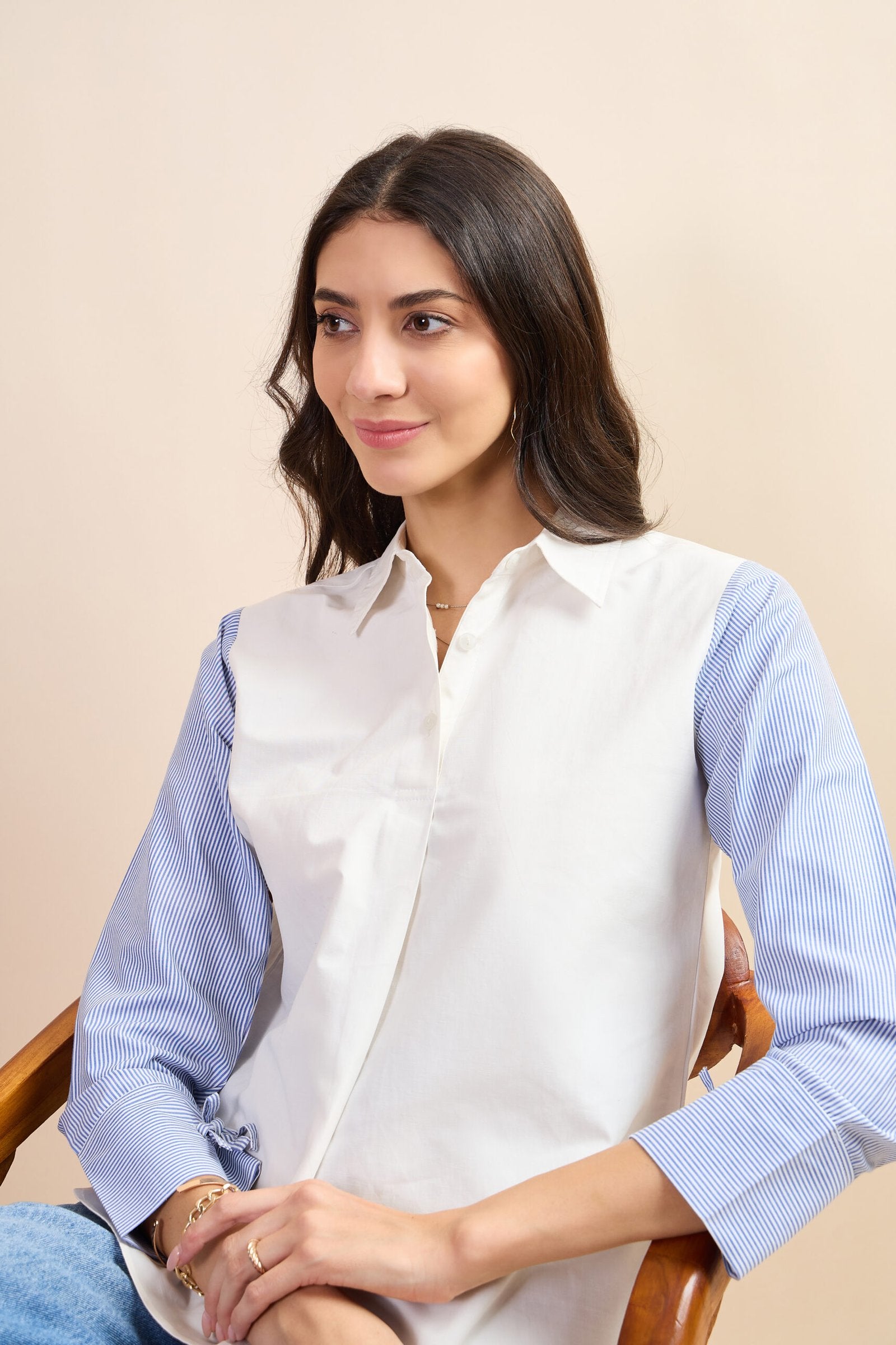 KIARABEL Western Ocean Stripe Full Sleeve Top image 2