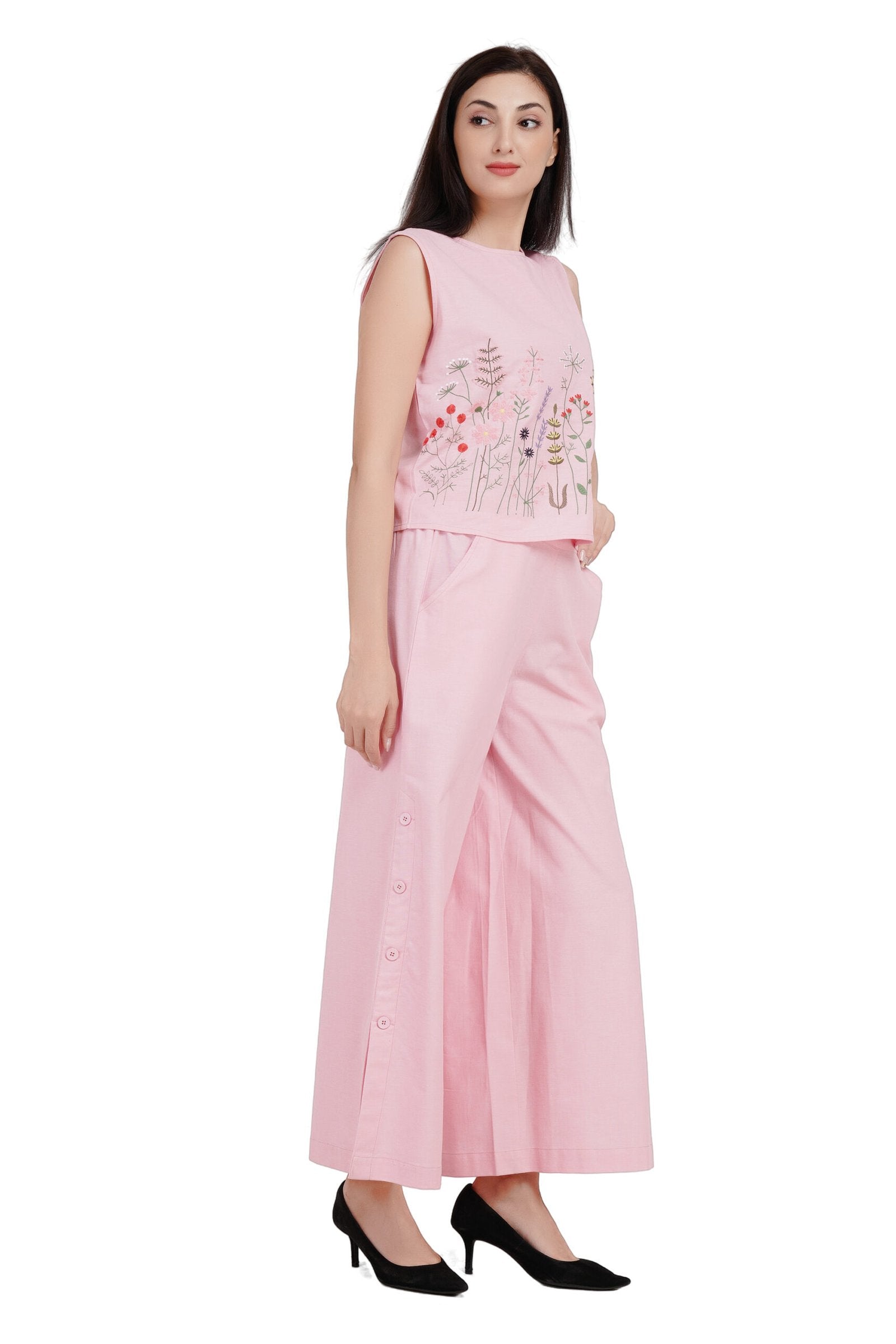KIARABEL Top & Trouser Co-ords Set for women (Pink) image 4