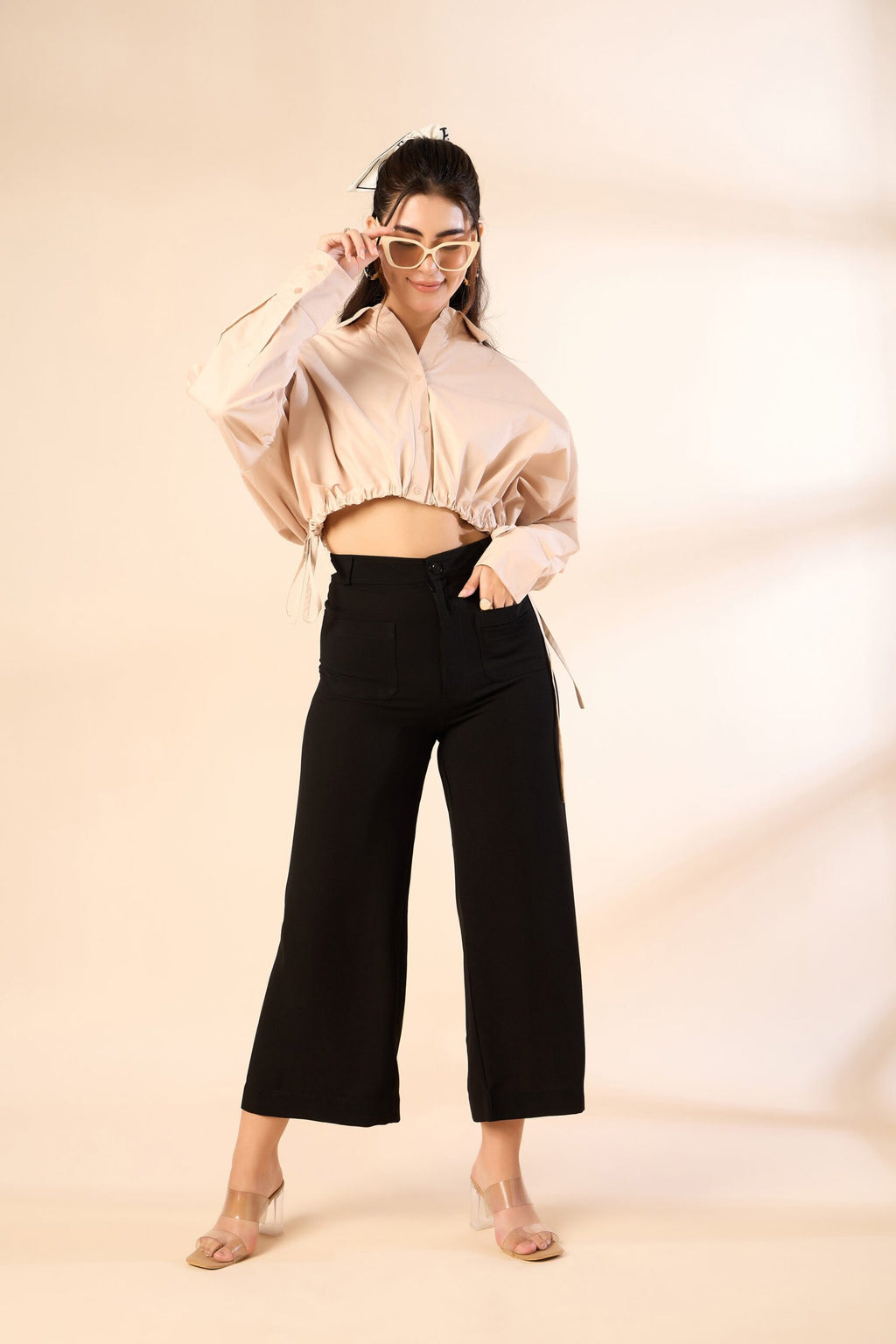 KIARABE Badeg Button-Down Shirt with Drawstring Waist image 5