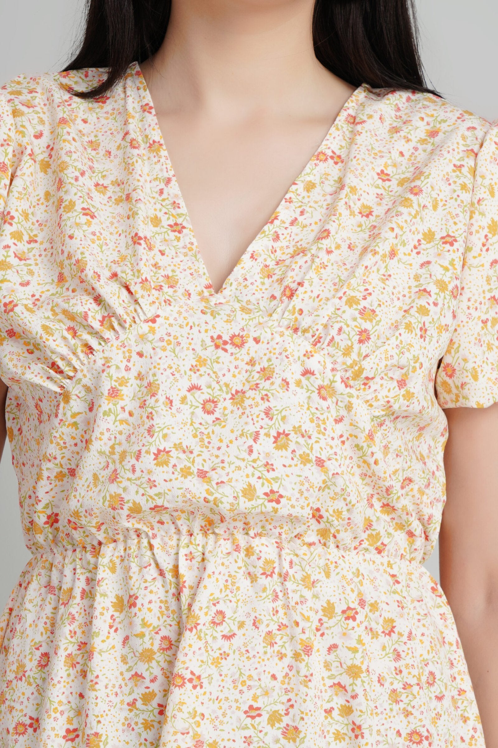 KIARABEL Floral Printed Crepe Dress image 3