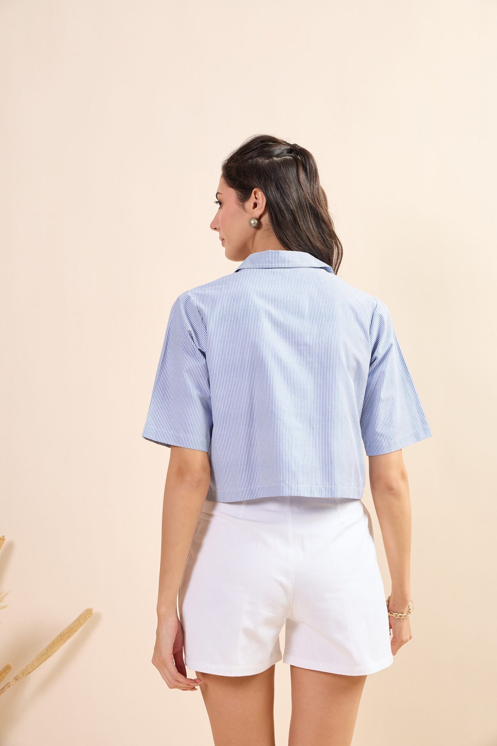 KIARABEL Kiarabel Western Blue Horizon Crop Styles Shirt image 1