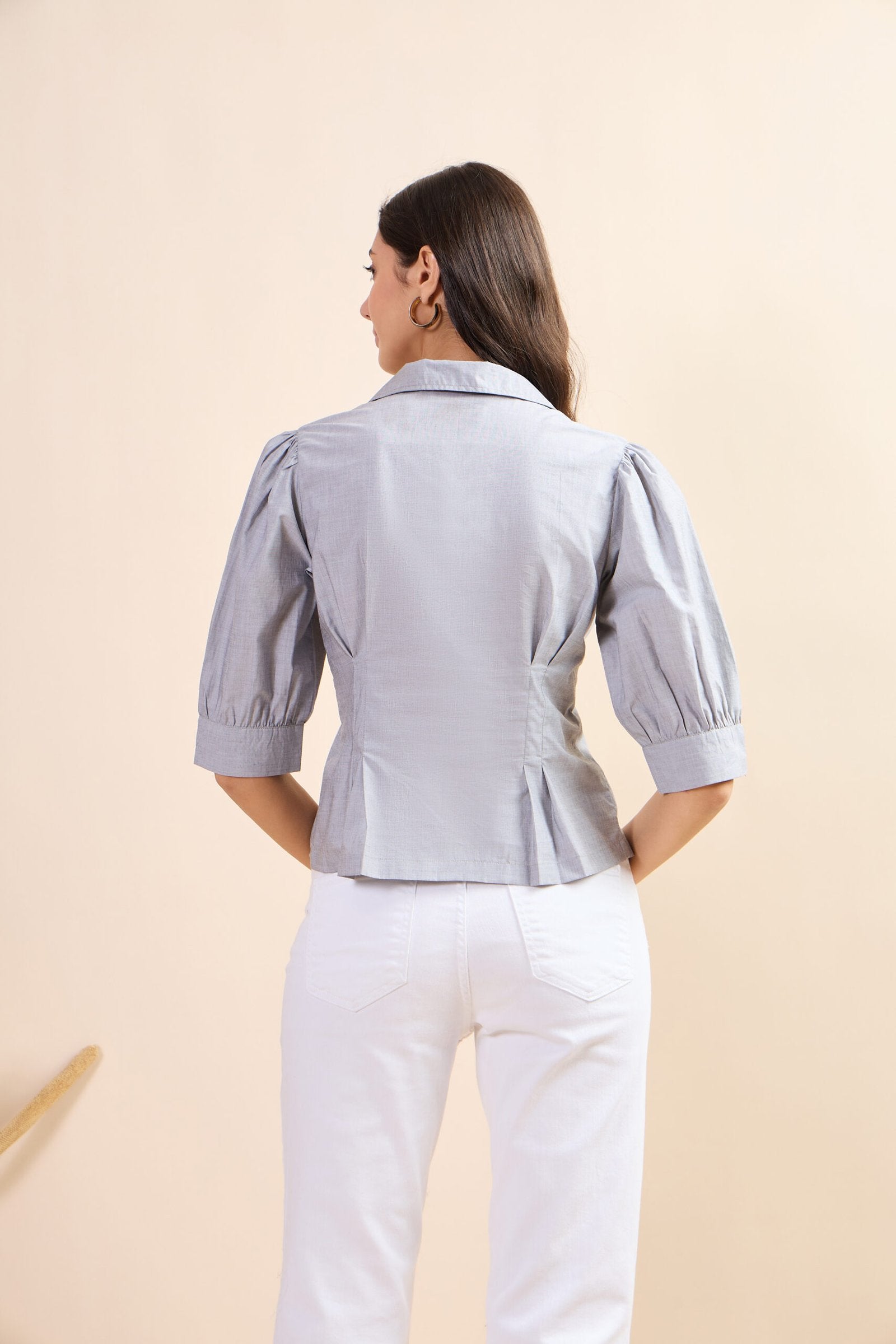 Kirabel Western Notch Chic Crop Styles Shirt image 1